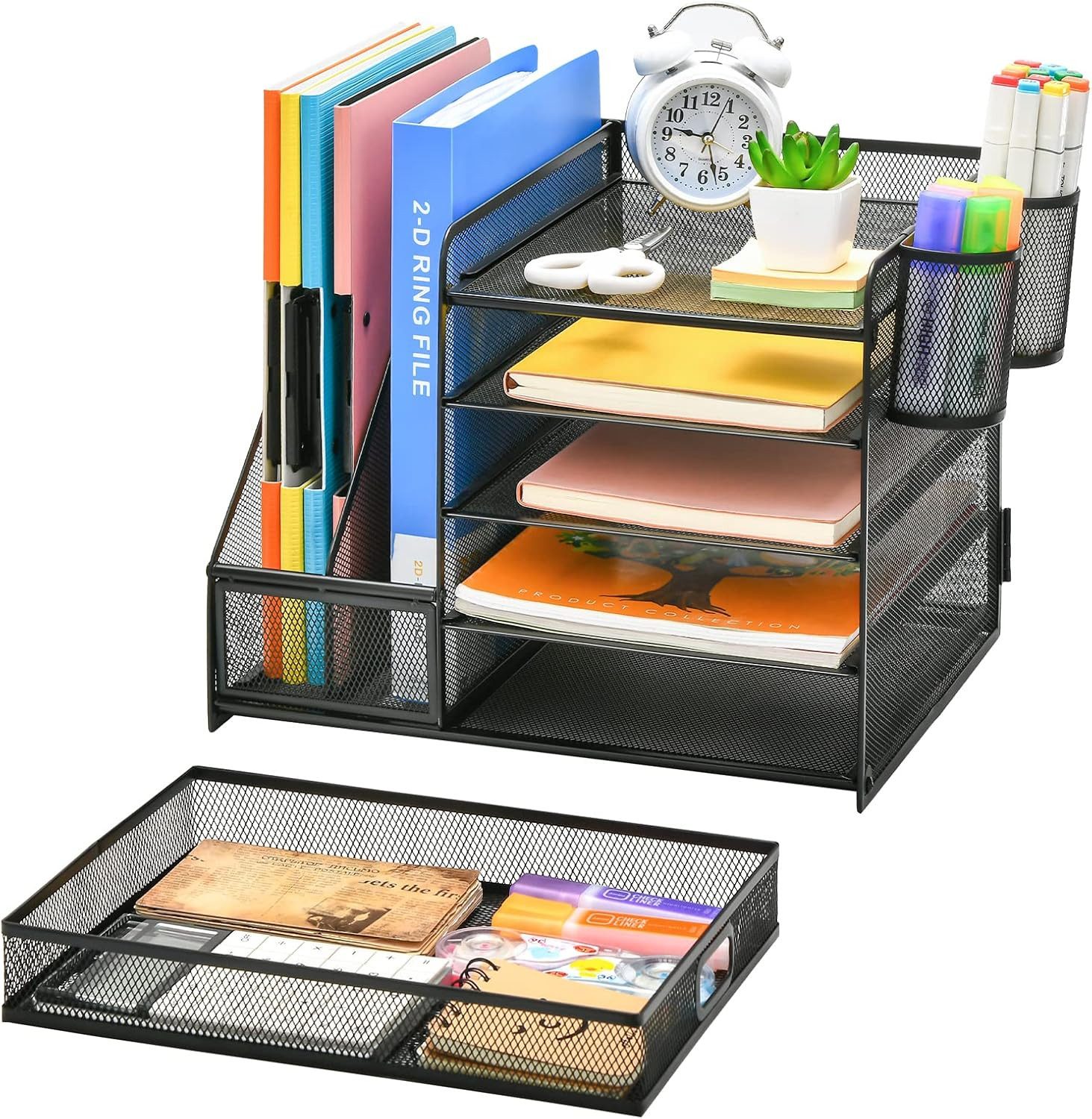SURFOU Schreibtischaufsatz Schreibtisch Organizer mit Aktenhalter günstig online kaufen