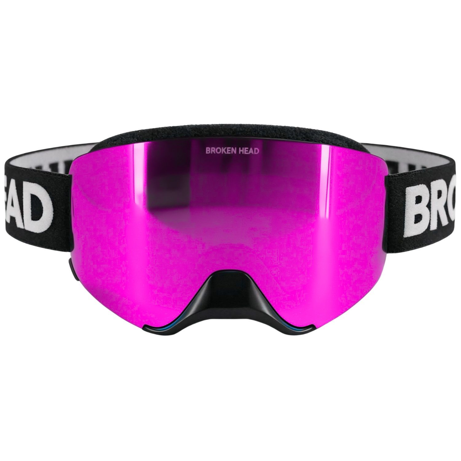 Broken Head Motorradbrille MX-Struggler Pink, Magnetisches Glas