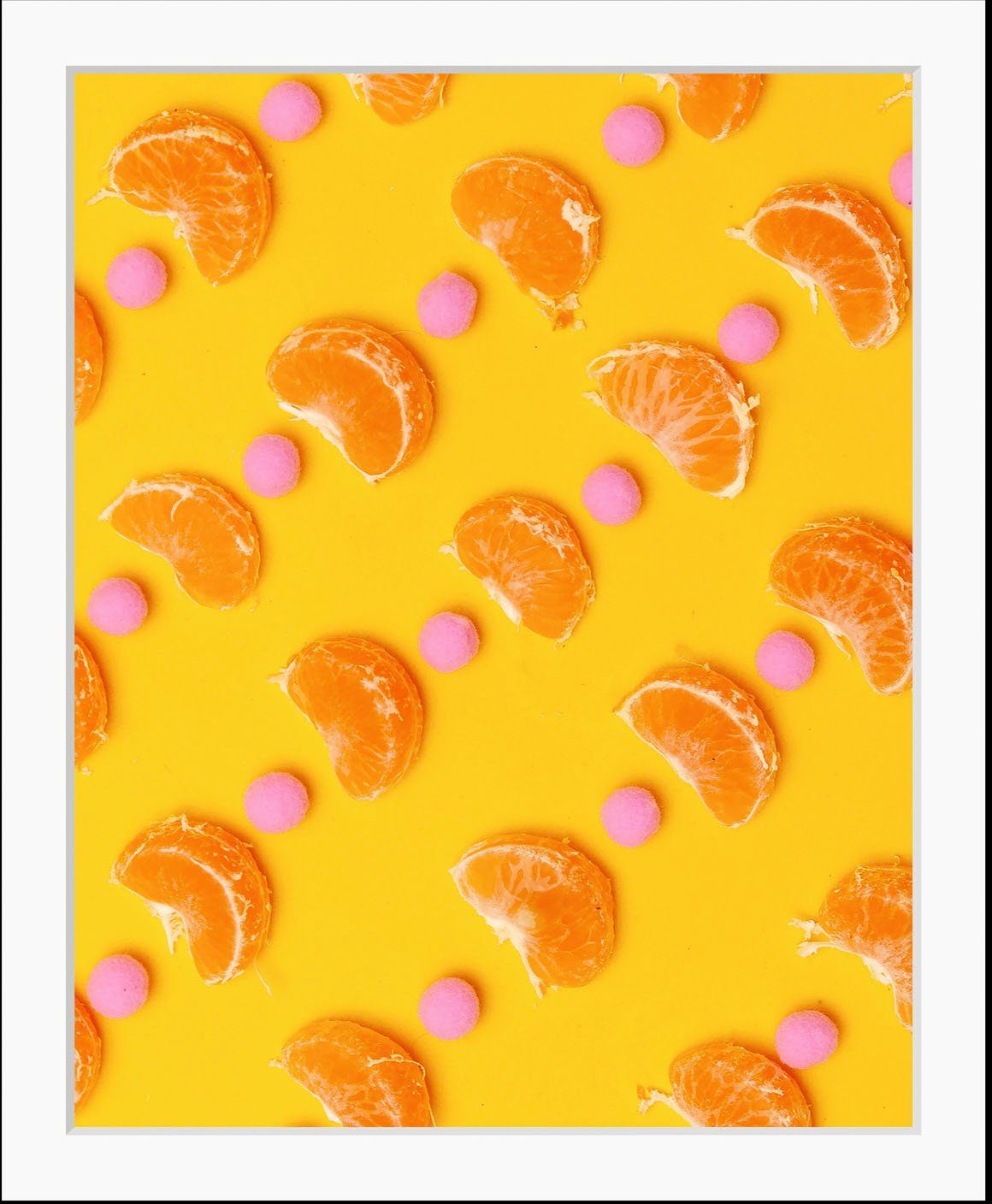 queence Bild Lenny, Essen, Figuren, Kunst, Lebensmittel, Obst, Obst Bilder, Süßigkeiten (1 St), HD Premium Poster-Druck inkl. Holzrahmen. € 41,24