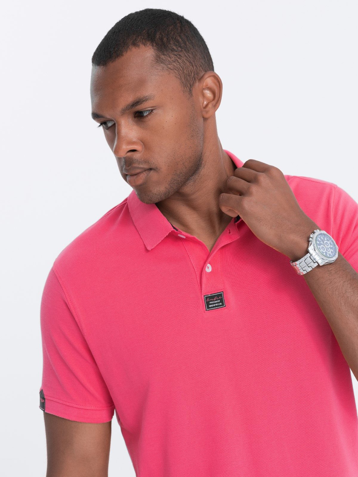 OMBRE Poloshirt Herren-Poloshirt mit Kragen / Neonfarben