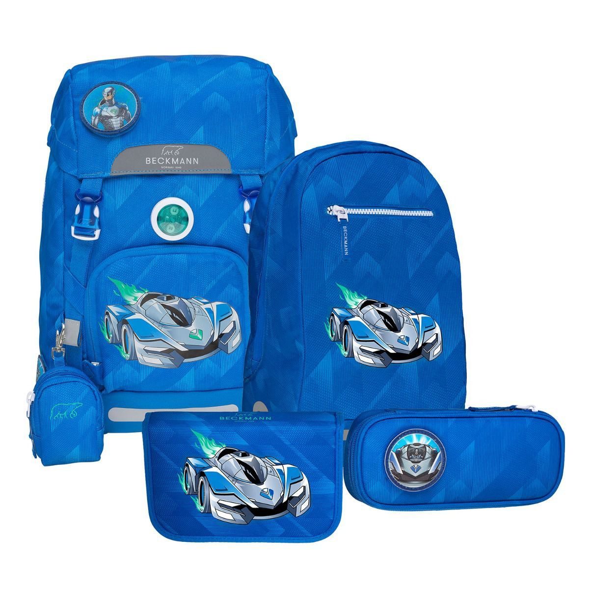 Beckmann Ransel Beckmann Schulranzen Classic (6tlg., inkl. Sportrucksack, Federmäppchen ...