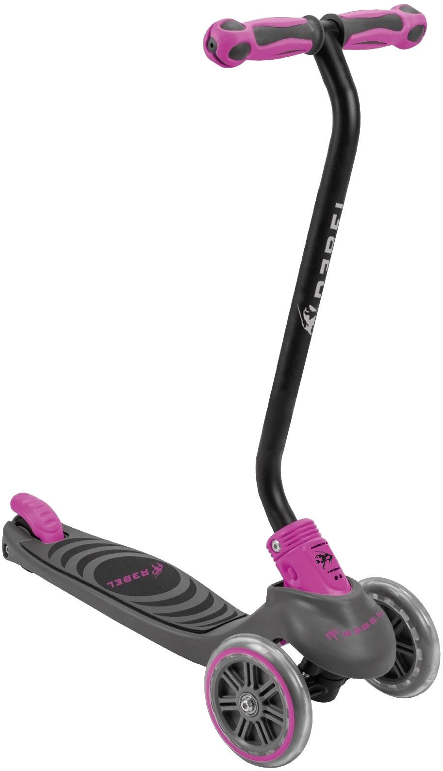 REBEL Dreiradscooter Kickboard City Scooter RIDER, transparent