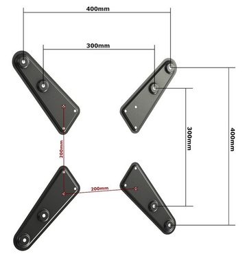 RICOO VA0100 Halterungszubehör, (VESA Adapter für TV Wandhalterung Fernsehhalter TV VESA 400x400)