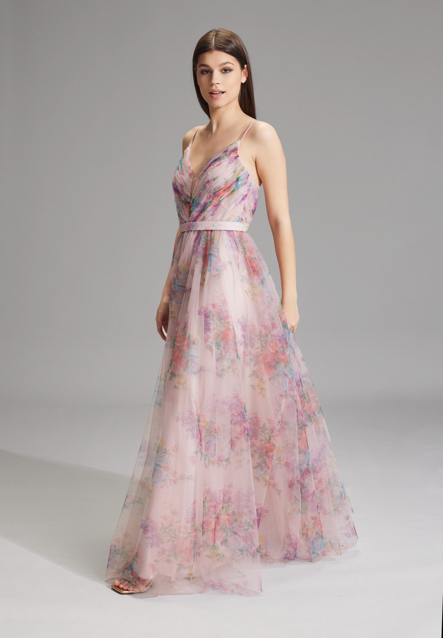 Hey Kyla Abendkleid - Tüllrobe mit floralem Allover-Print A-Linie – Bild 5 von 5