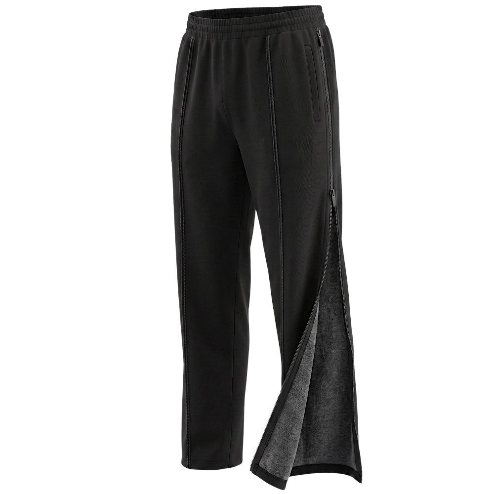 Herbold Sportswear Trainingshose Herren Reha Hose 2-Wege Reißverschluss Freizeithose Kurhose, auch in Kurzgröße