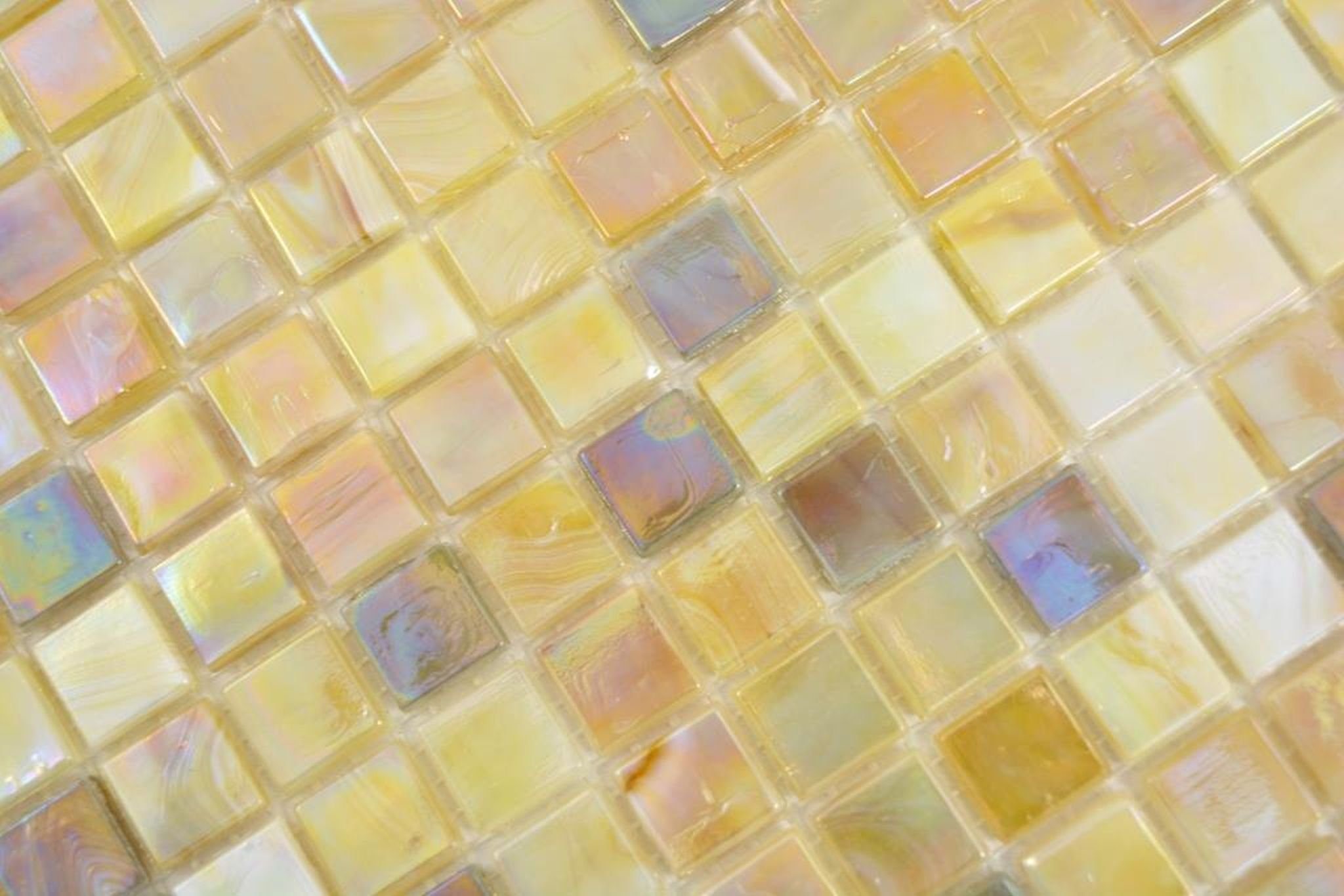 irisierend Mosaikfliesen Mosani braun Sand Glasmosaik beige Wand Mosaikfliesen