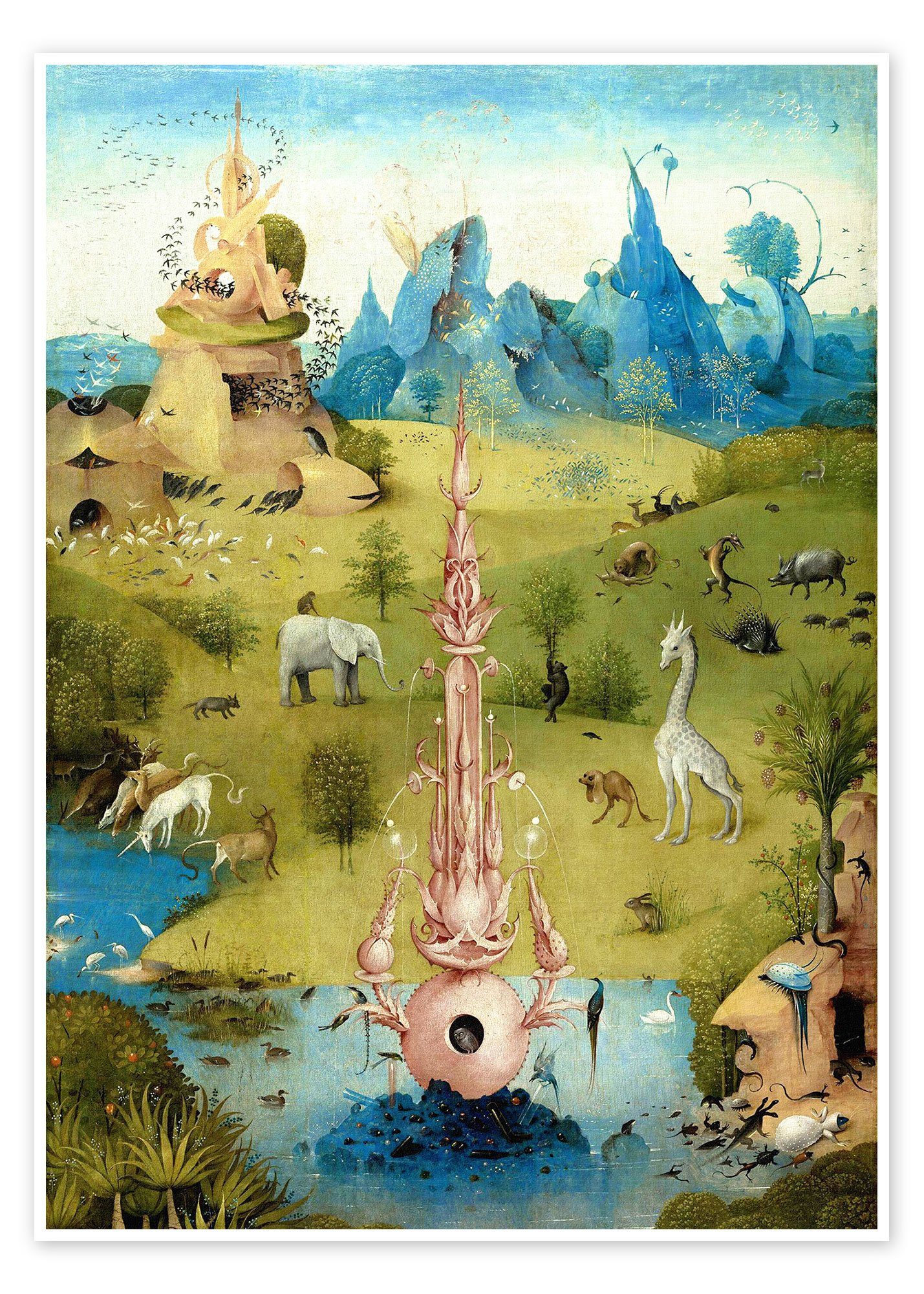 Posterlounge Poster Hieronymus Bosch, Der Garten der Lüste Das