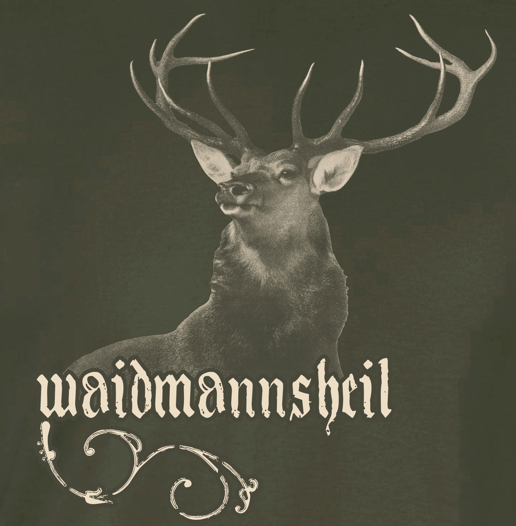Baddery Print-Shirt Jäger T-Shirt: „Waidmannsheil“ - Jagd Shirt mit Hirsch-Motiv, hochwertiger Siebdruck, aus Baumwolle