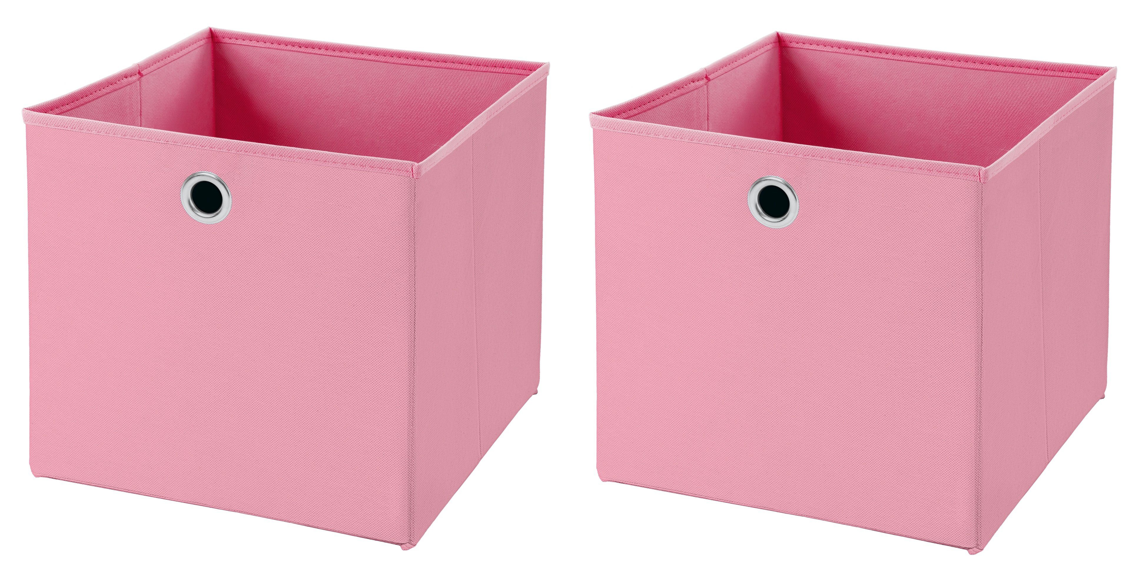StickandShine Faltbox 2er SET 28 x 28 x 28 cm ohne Deckel – perfekt für KALLAX - 19 Farben