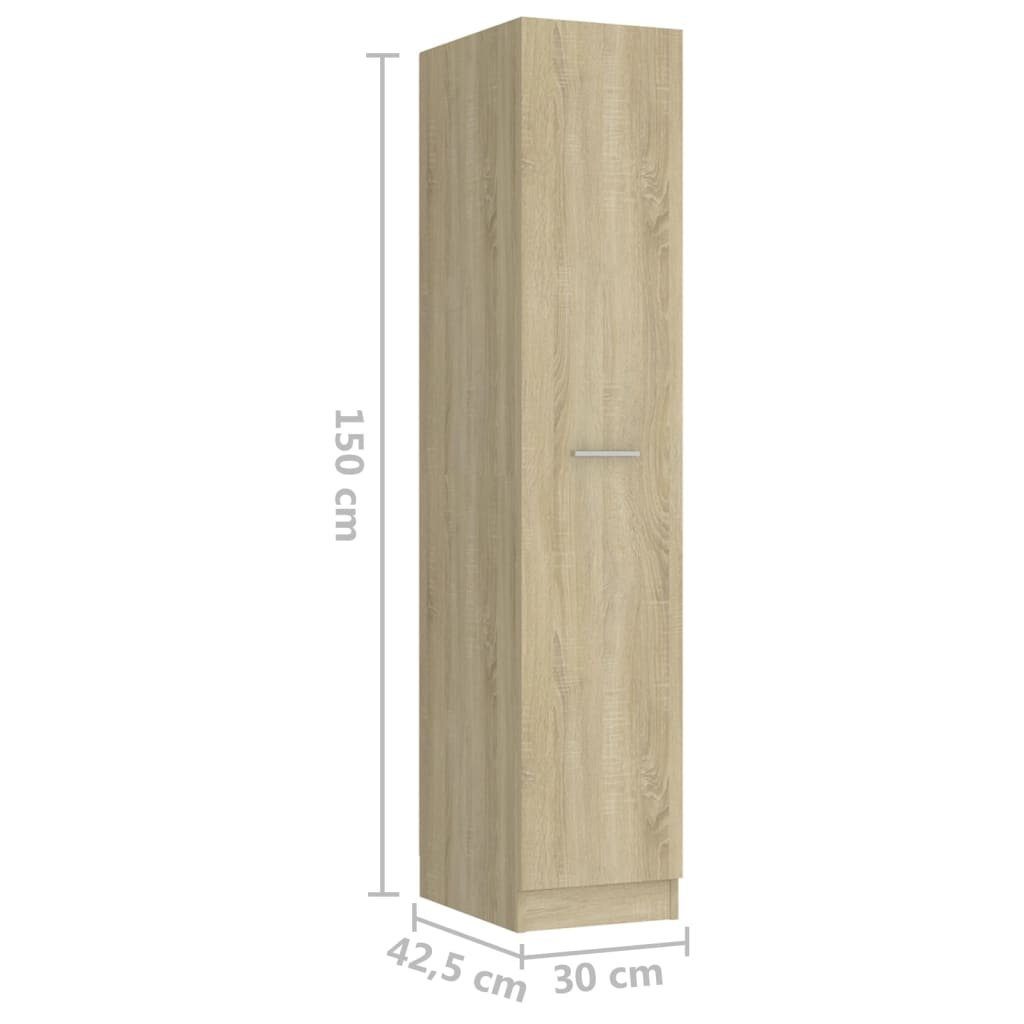 Fächerschrank (1-St) Holzwerkstoff Apothekerschrank Eiche 30x42,5x150 Sonoma-Eiche Sonoma cm vidaXL