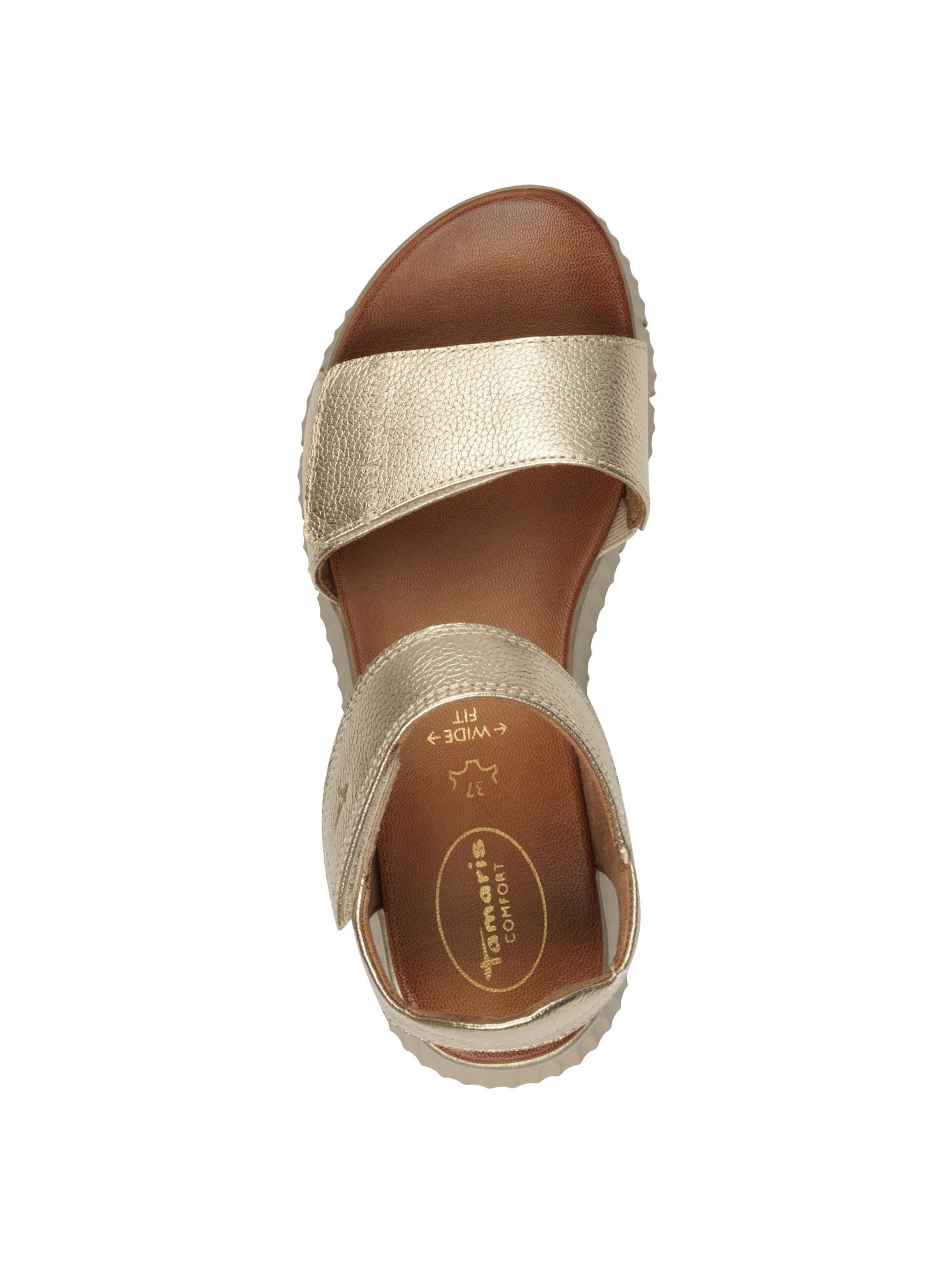 Tamaris WIDE FIT MultiAdjustable, comfortFit aus Leder Sandale comfortFit