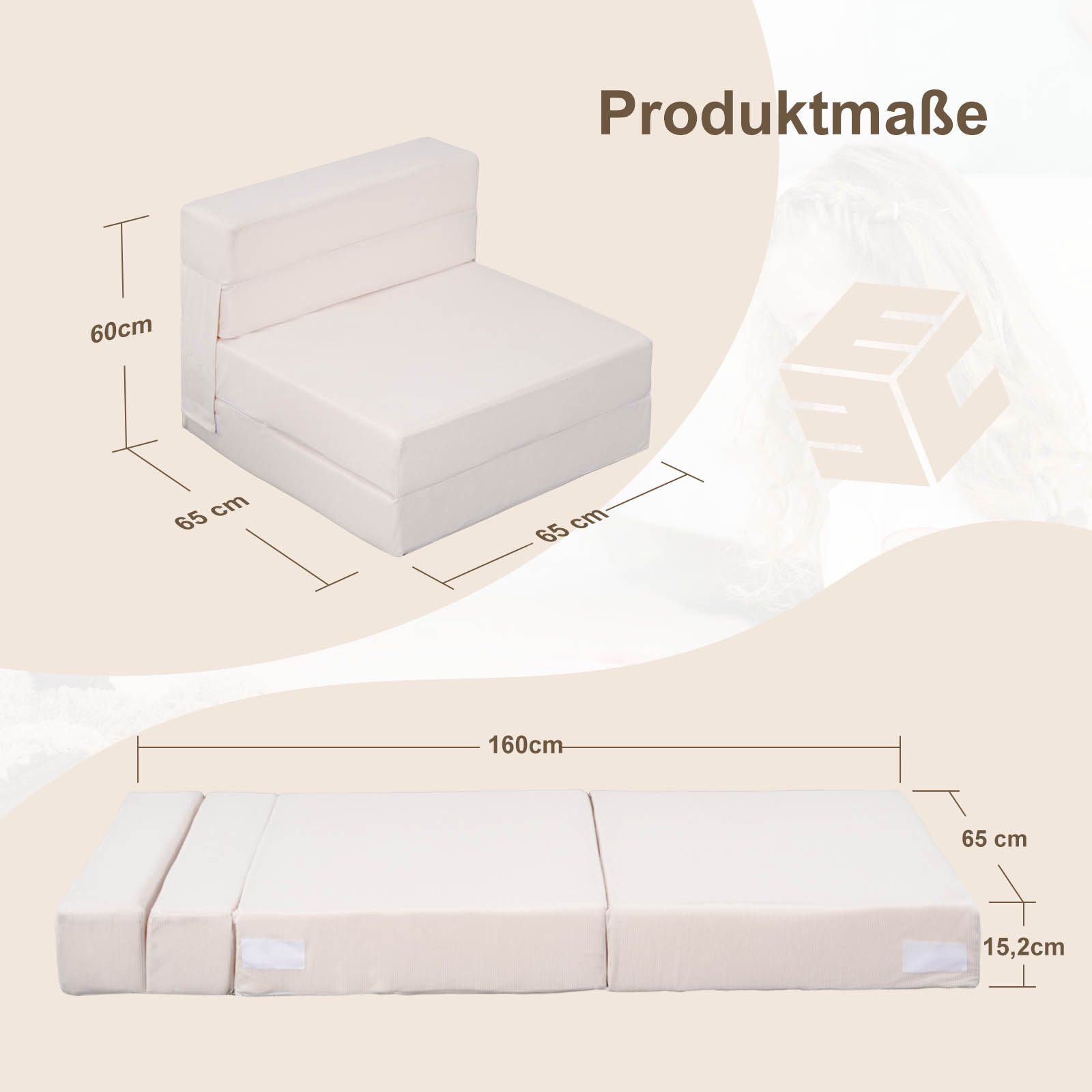 Klappmatratze 15,2 cm extra dicke klappbare günstig online kaufen