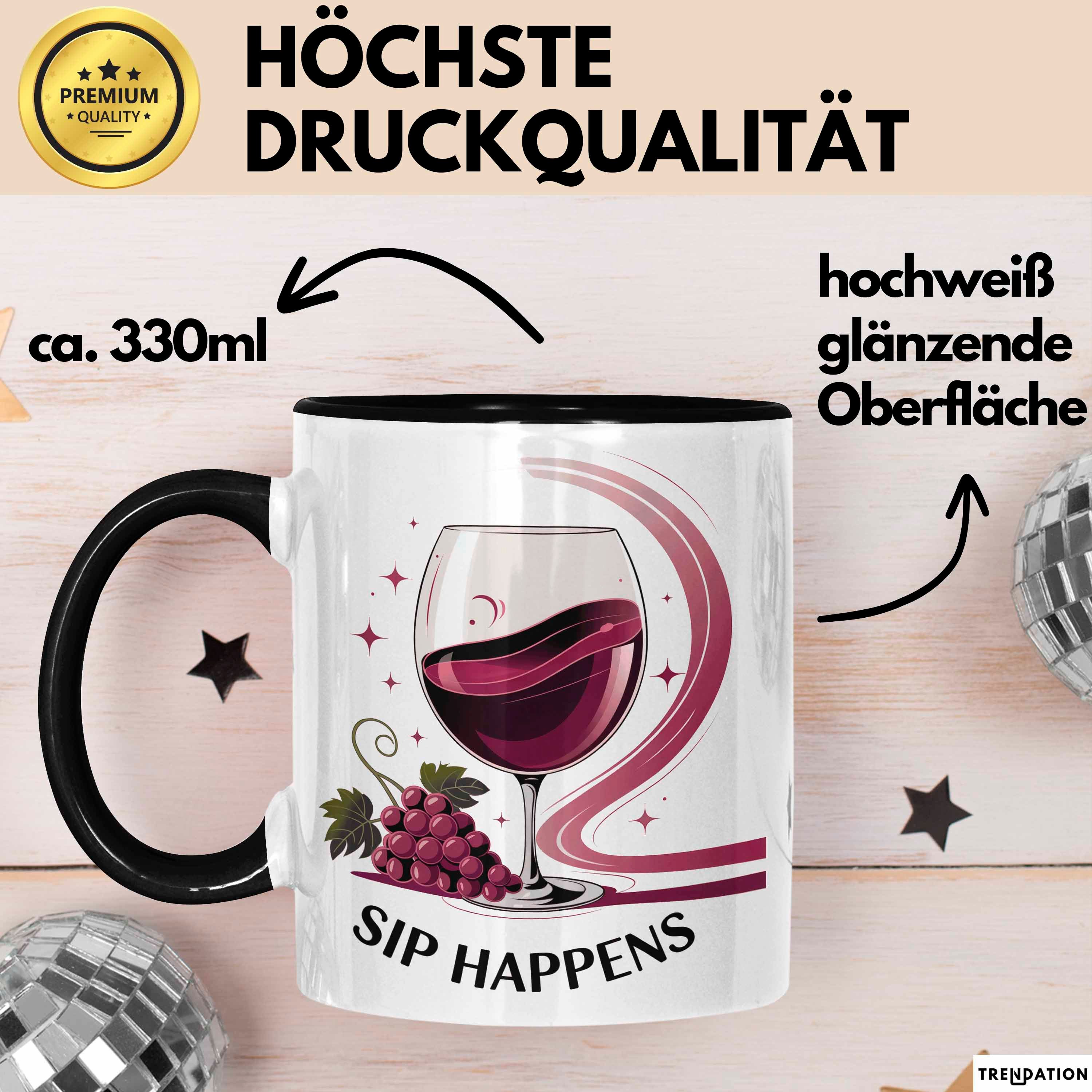 Trendation Tasse Wein Liebhaber Tasse Geschenk Lustige Geschenkidee Spruch Für Wein Fan, Keramik