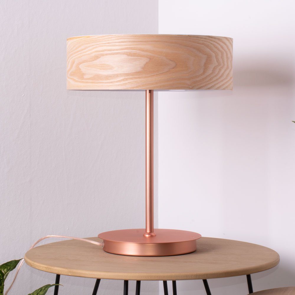 Paulmann Beistell Lampe Leuchtmittel Tischleuchte, Nacht-Licht Leuchte Kupfer Holz Ess Tisch inklusive, Zimmer nicht