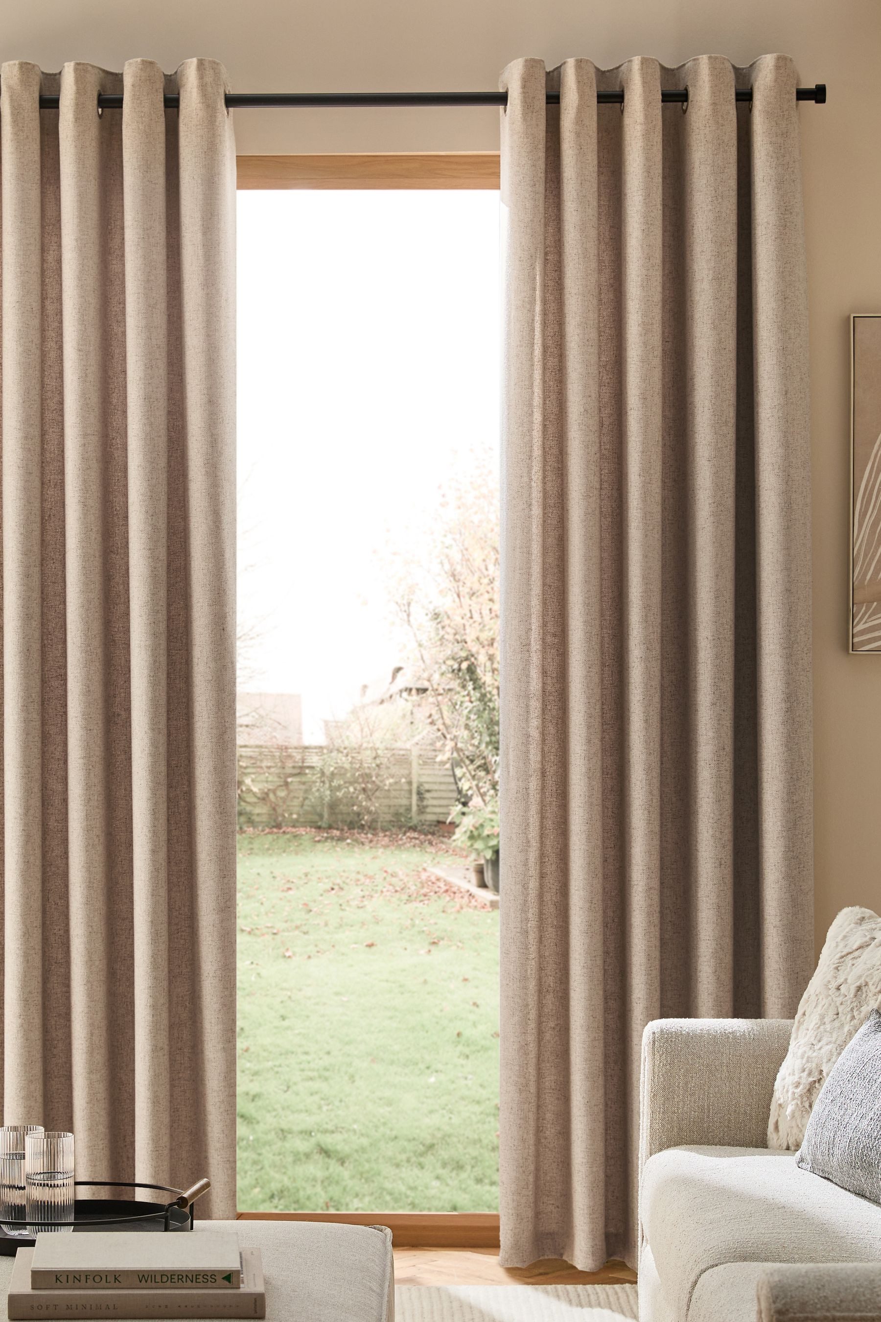 Next Vorhang Gefütterte Ösenvorhänge mit weichem günstig online kaufen