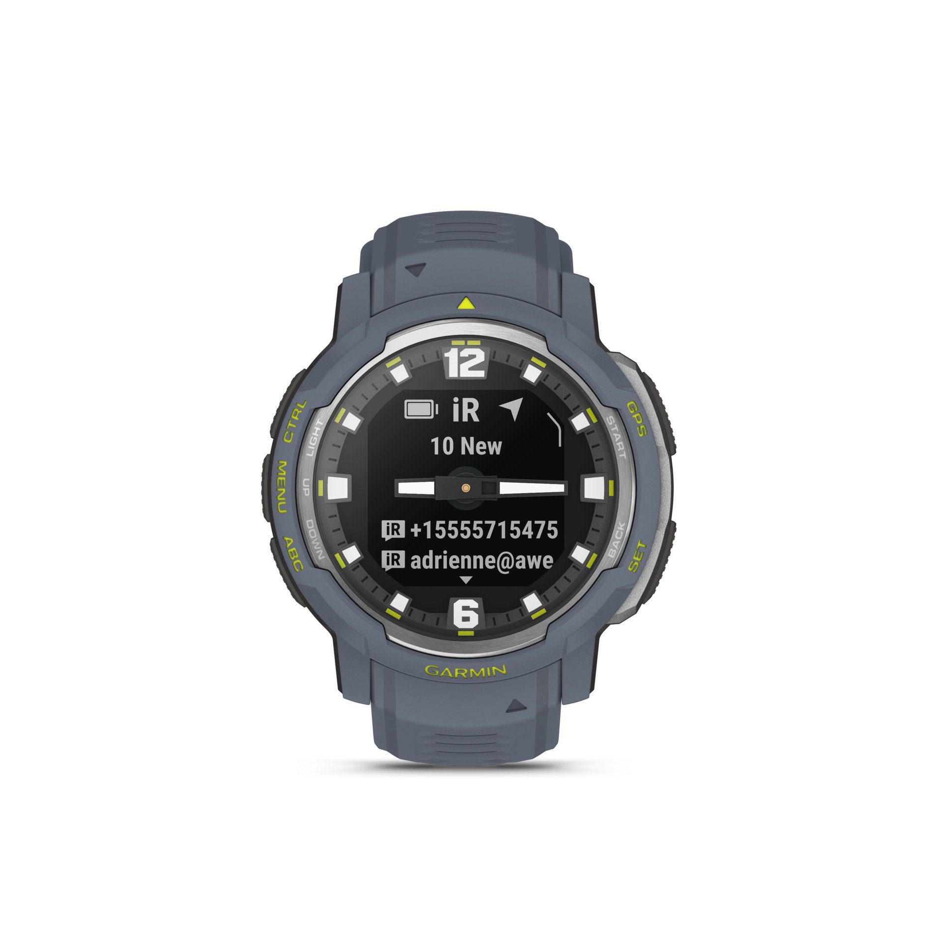 Blaugrau Zoll) Garmin (2,3 cm/0,9 graublau | Smartwatch CROSSOVER INSTINCT