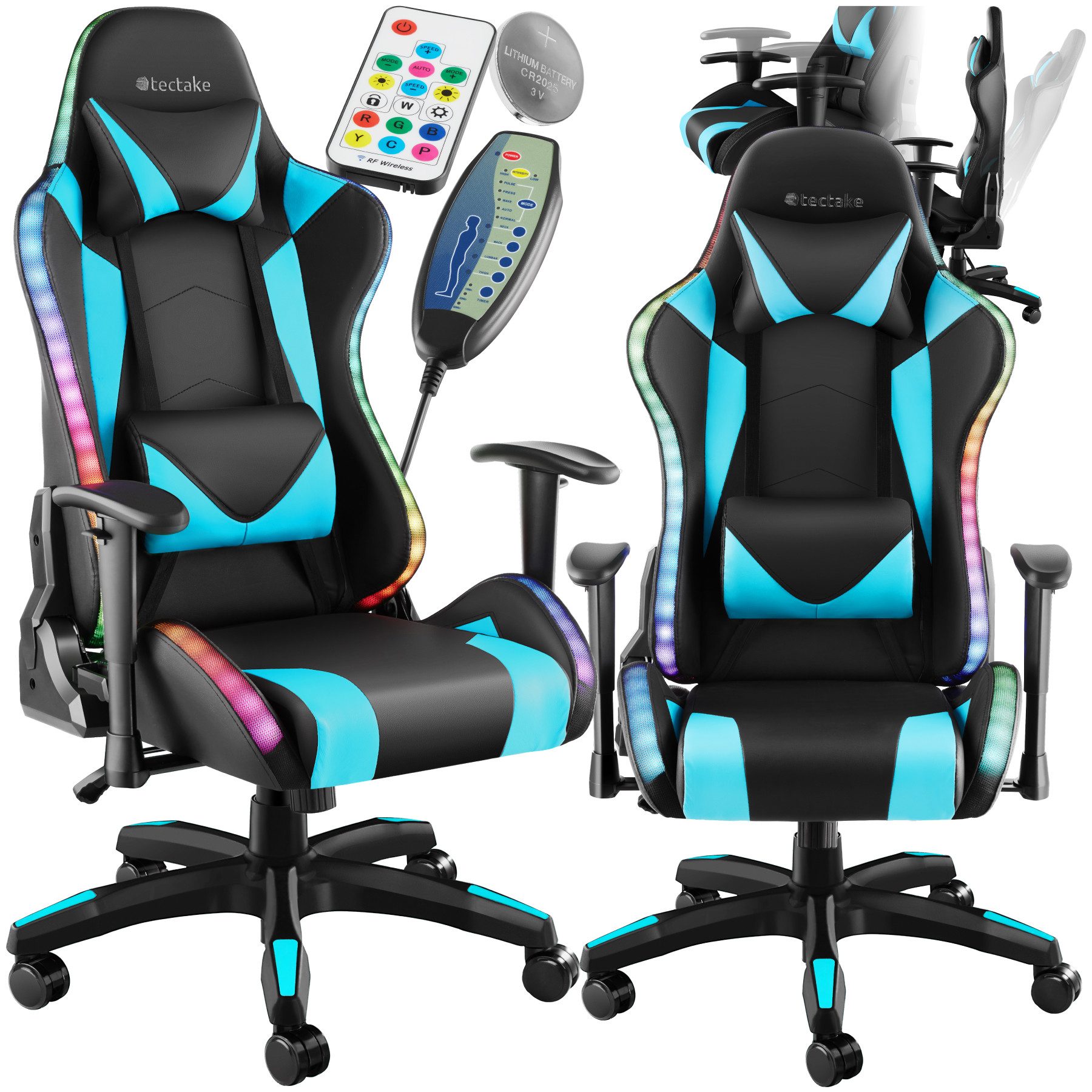 tectake Gaming-Stuhl Gamingstuhl (Set, 1 St), Verstellbare Rückenlehne und günstig online kaufen