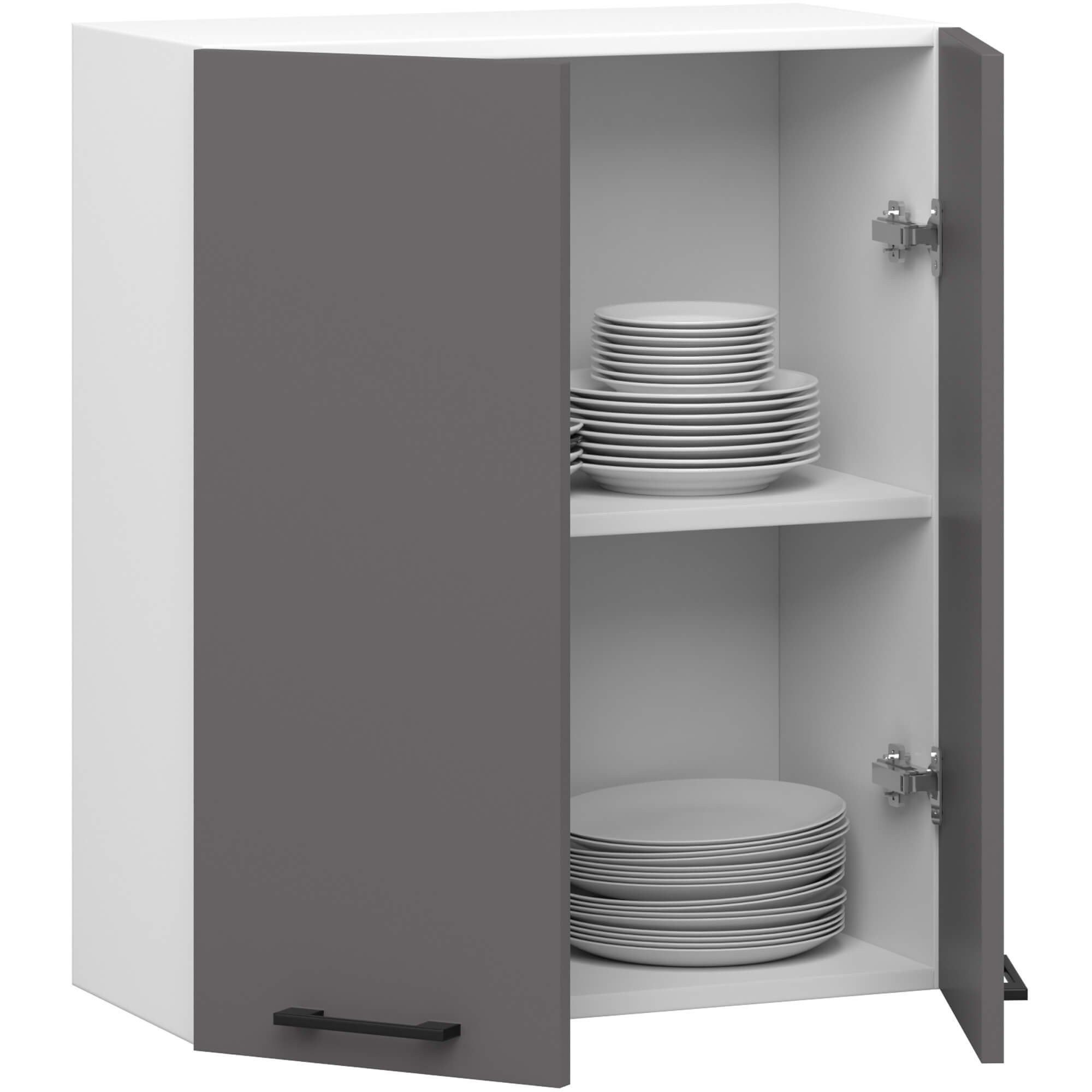 Raumhirsch Furniture Hängeschrank Eleganter Wandschrank 60 cm - Praktischer Stauraum - Oberschrank Laminierte Spanplatte, matte Fronten, Soft-Close, Wandmontage