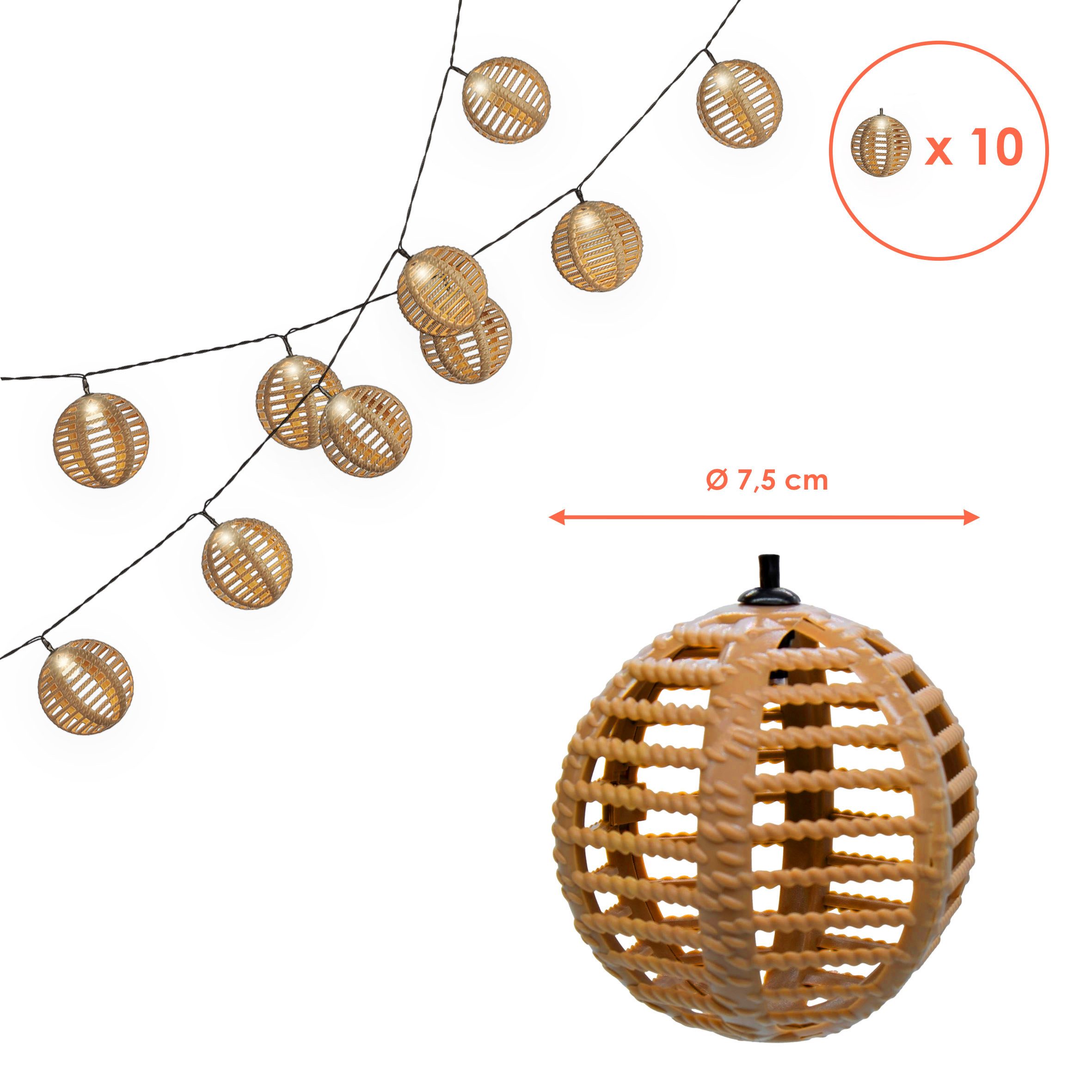Spetebo LED-Lichterkette Solar Lichterkette mit 10 günstig online kaufen