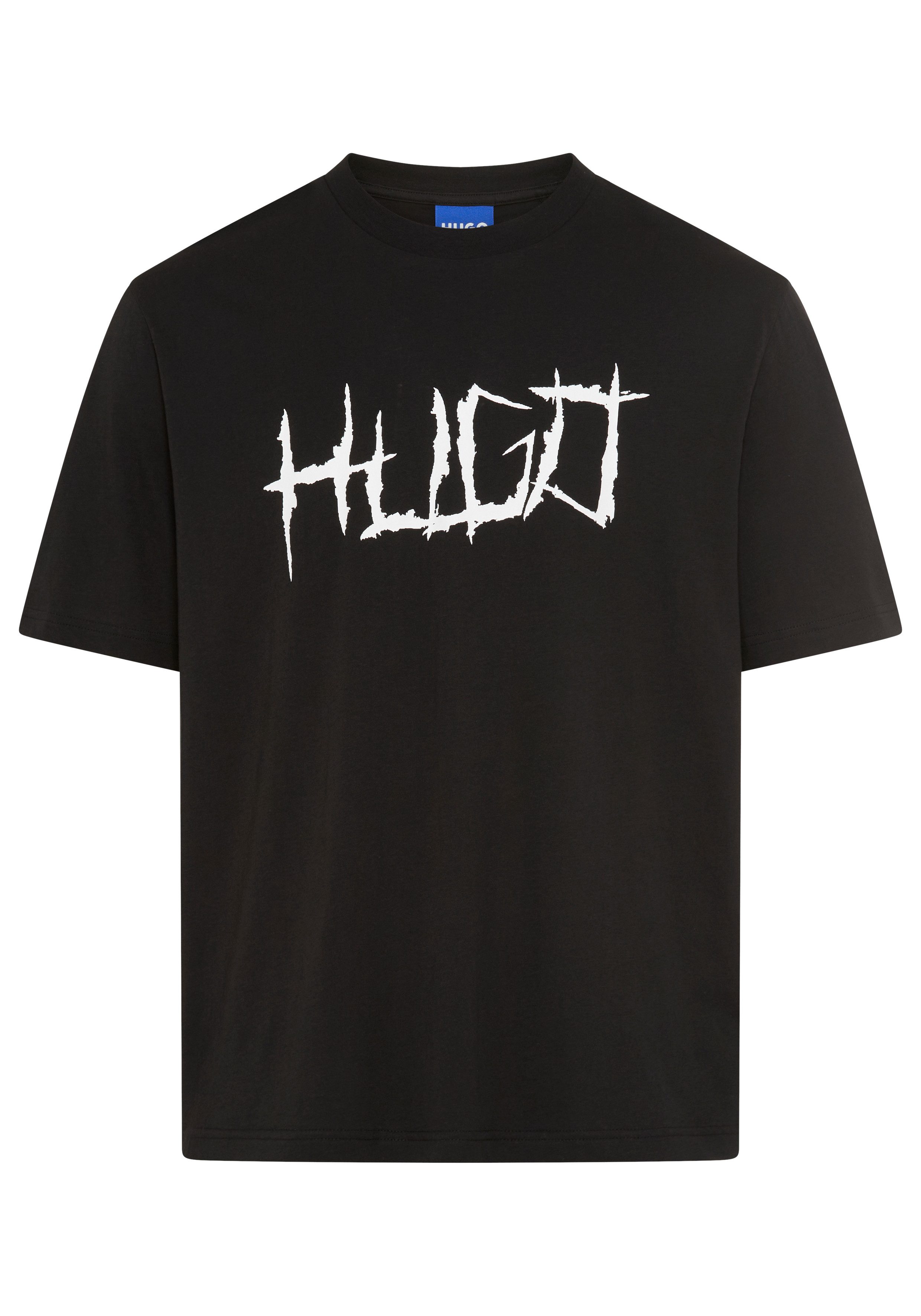 HUGO Blue T-Shirt Rundhalsausschnitt, Regular Fit, günstig online kaufen