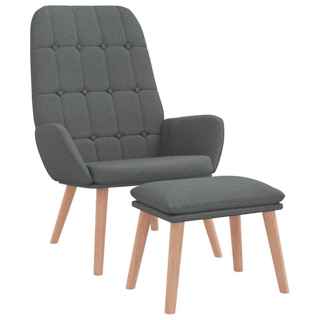 vidaXL Sessel Relaxsessel mit Hocker Dunkelgrau günstig online kaufen