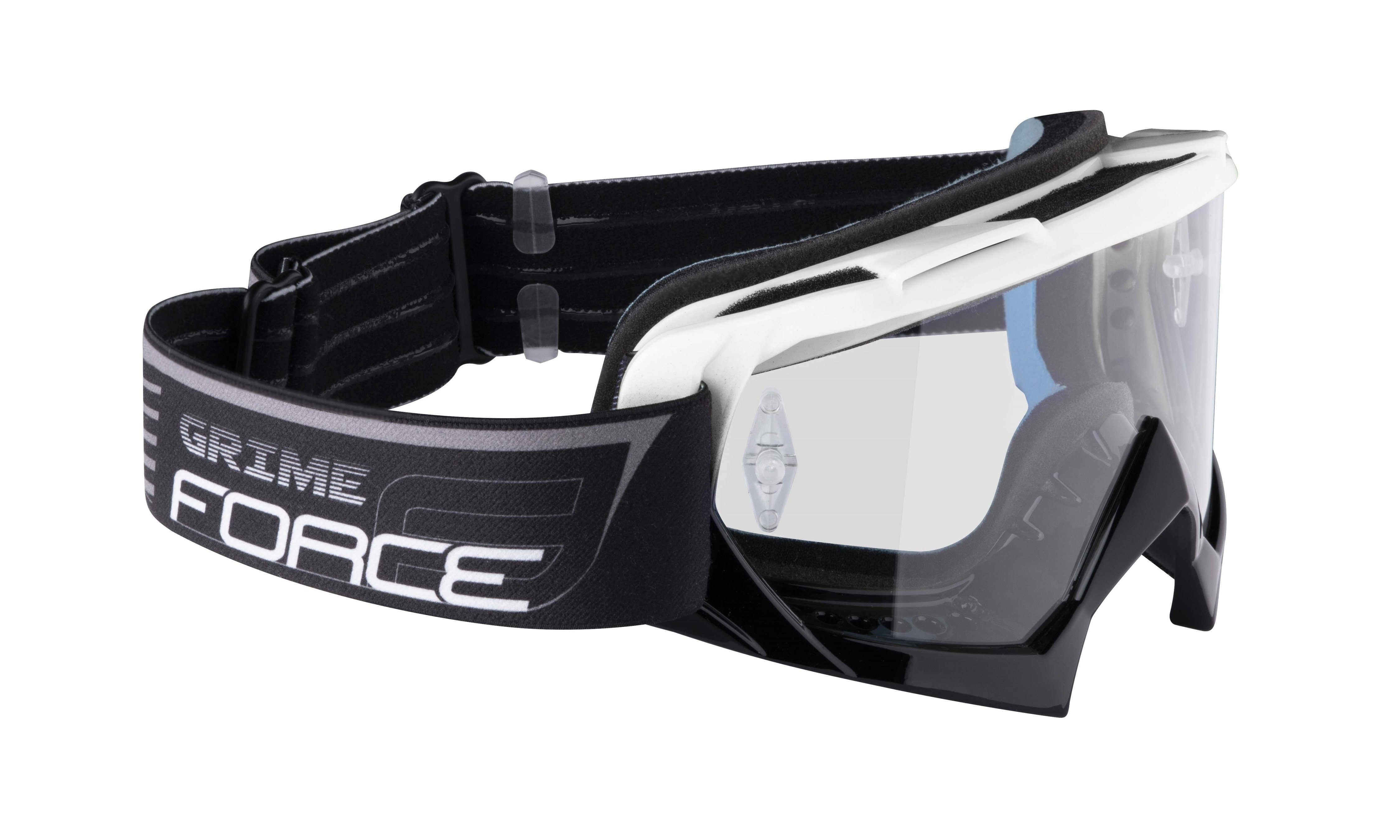 FORCE Fahrradbrille FORCE Downhill Google GRIME schwarz-weiss