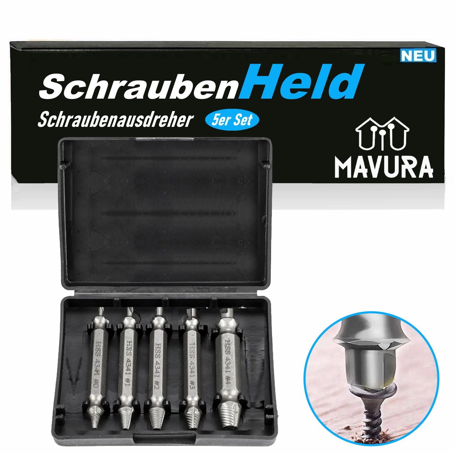 MAVURA Gewindebohrer SchraubenHeld Schraubenausdreher Set Linksausdreher günstig online kaufen
