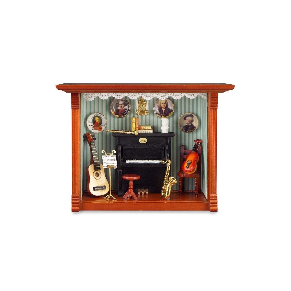 Reutter Porzellan Rahmen 001.701/7 - Wandbild "Musikzimmer", Miniatur
