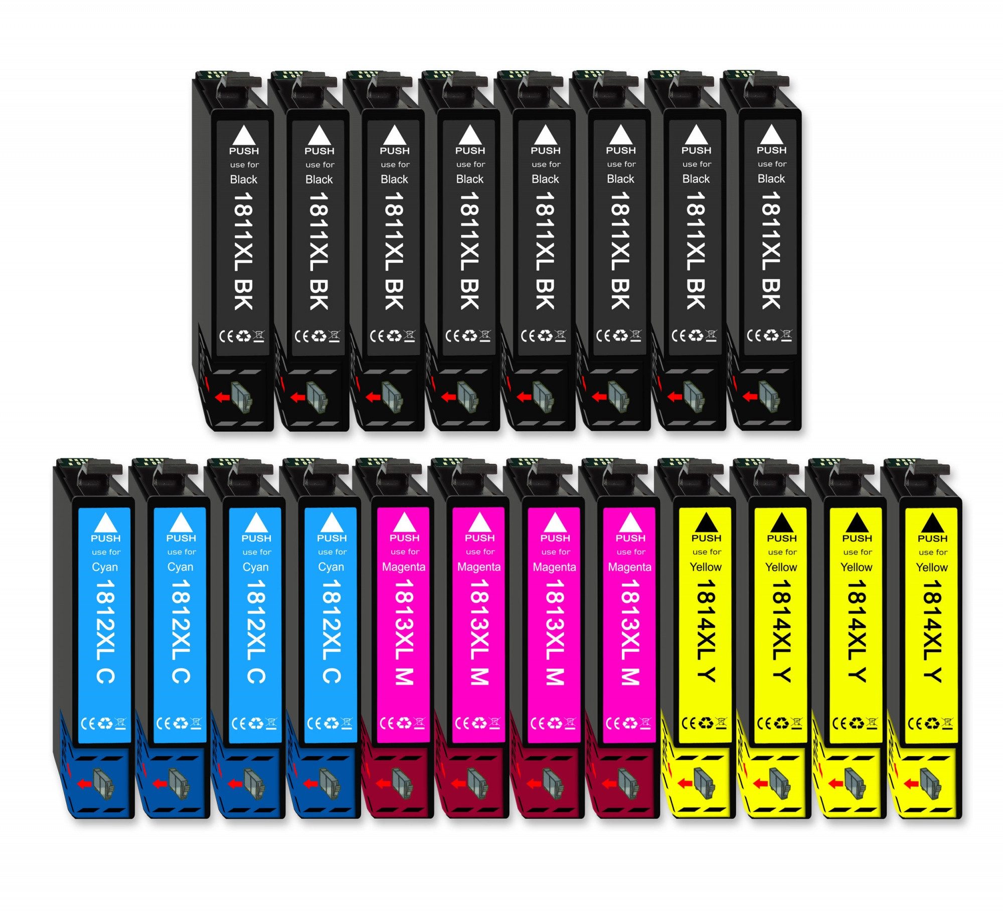 Druckerparadies 20er Pack Druckerpatronen 18 18XL kompatibel mit Epson XP-315 Tintenpatrone (20-tlg)