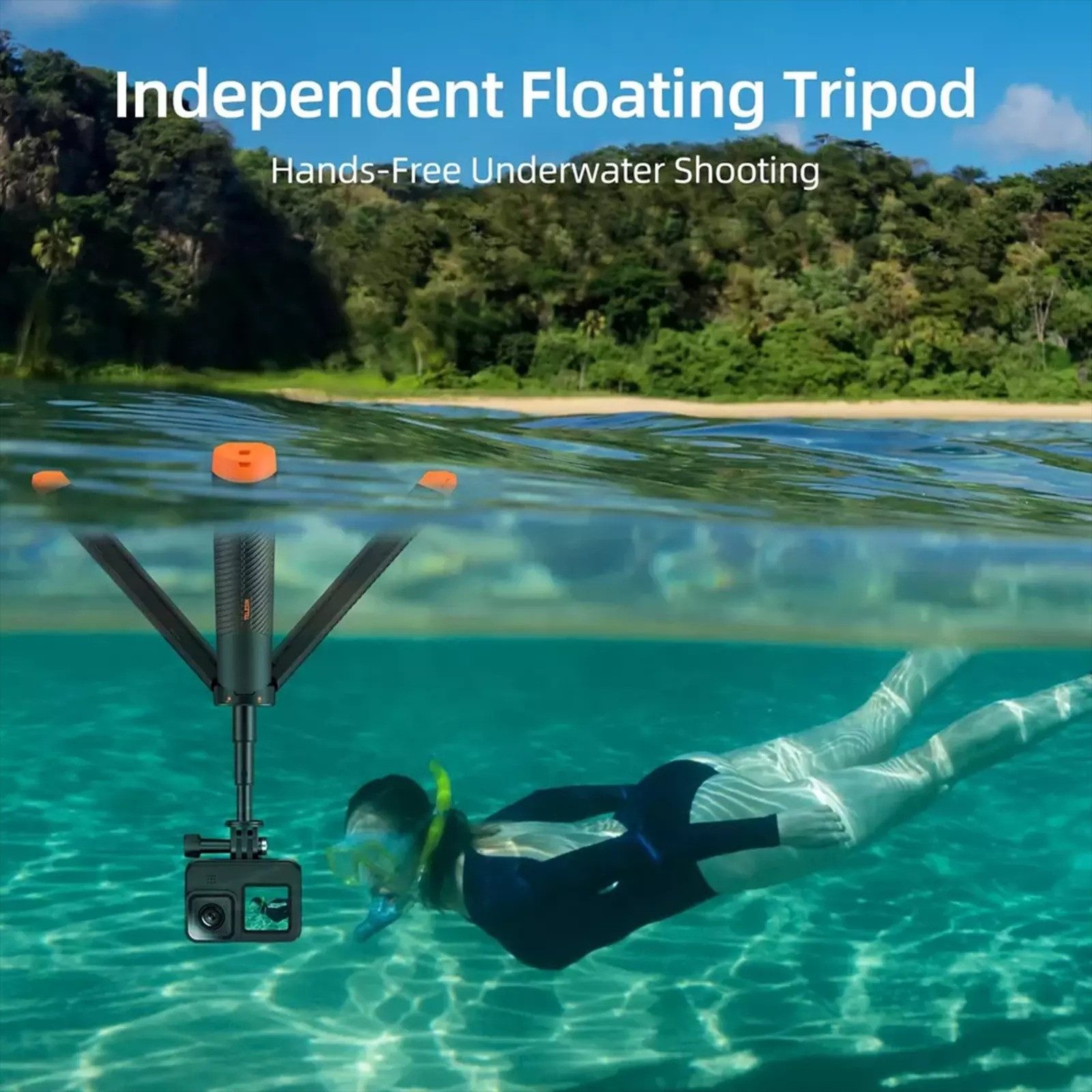 Insta360 4 in 1 Schwimmender Handgriff-Stativ-Selfie-Stick für GoPro Hero 13 12 Kamerastativ (Schwimmender Handgriff-Stativ-Selfie-Stick)