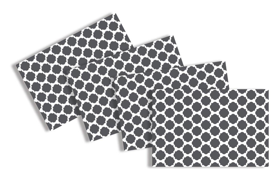 Platzset 4x Platzdeckchen / Tischset "Dots" / Größe: 45 x 30 cm