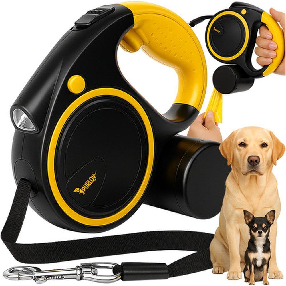 Purlov Hundeleine Automatische Leine mit Taschenlampe günstig online kaufen
