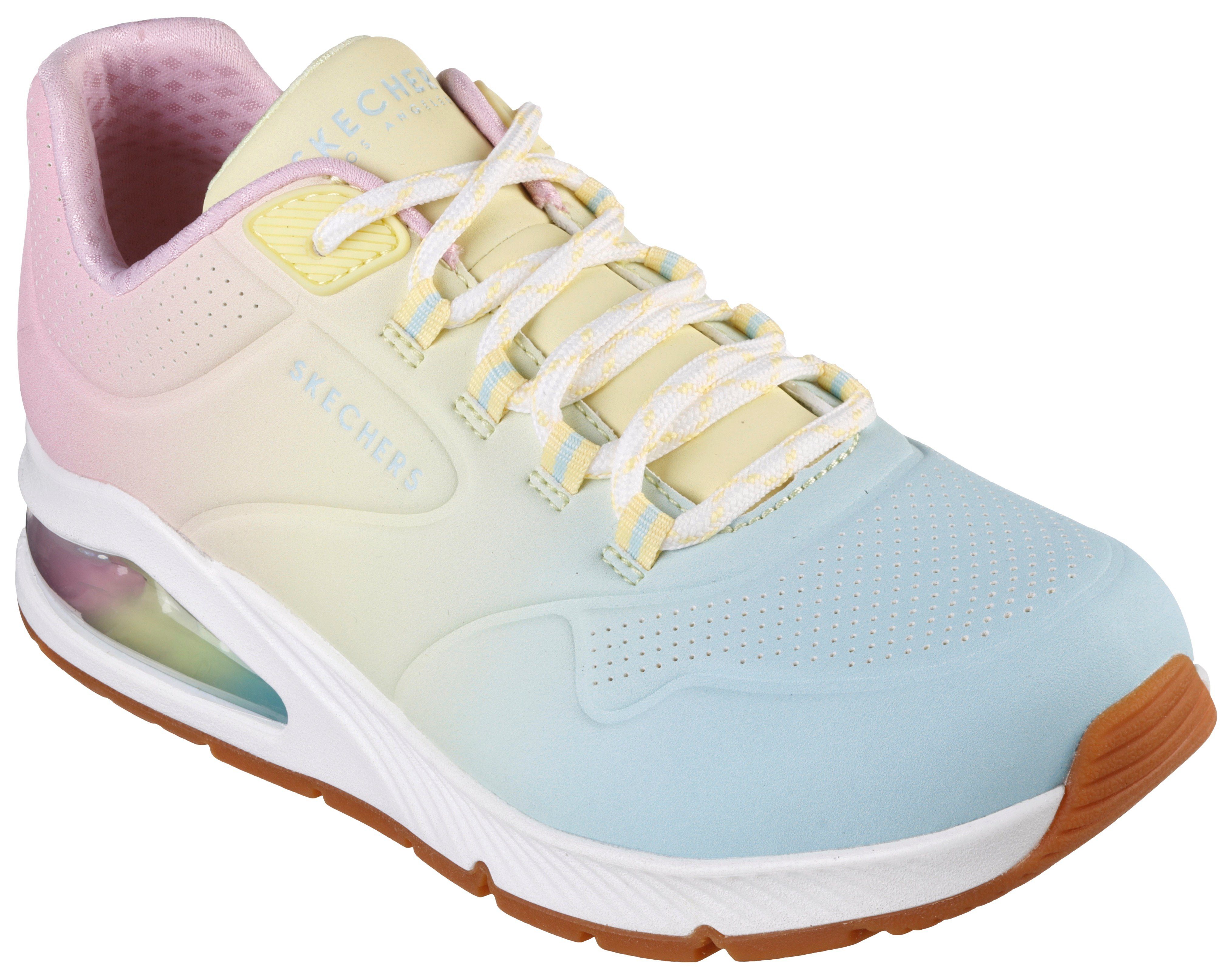 Skechers in OMBRE 2 AWAY leuchtender UNO Farbkombi Sneaker weiß-kombiniert