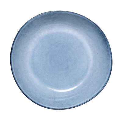 Bloomingville Suppenteller »Sandrine Schale«, 1 Stück blau/blue Keramik 900ml 22cm tiefer Essteller Speiseteller Teller einfarbig dänisches Design