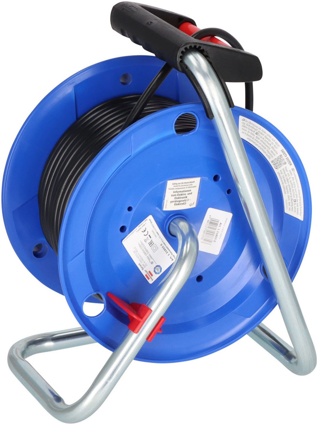 Brennenstuhl Garant Kabeltrommel 25 m H05VV-F 3G1,5 Stromkabel, Typ F (Schuko), (2500 cm)