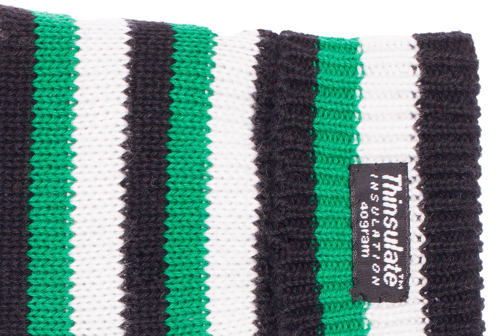 Strickhandschuhe schwarz-weiß-grün Herren-2805 EEM