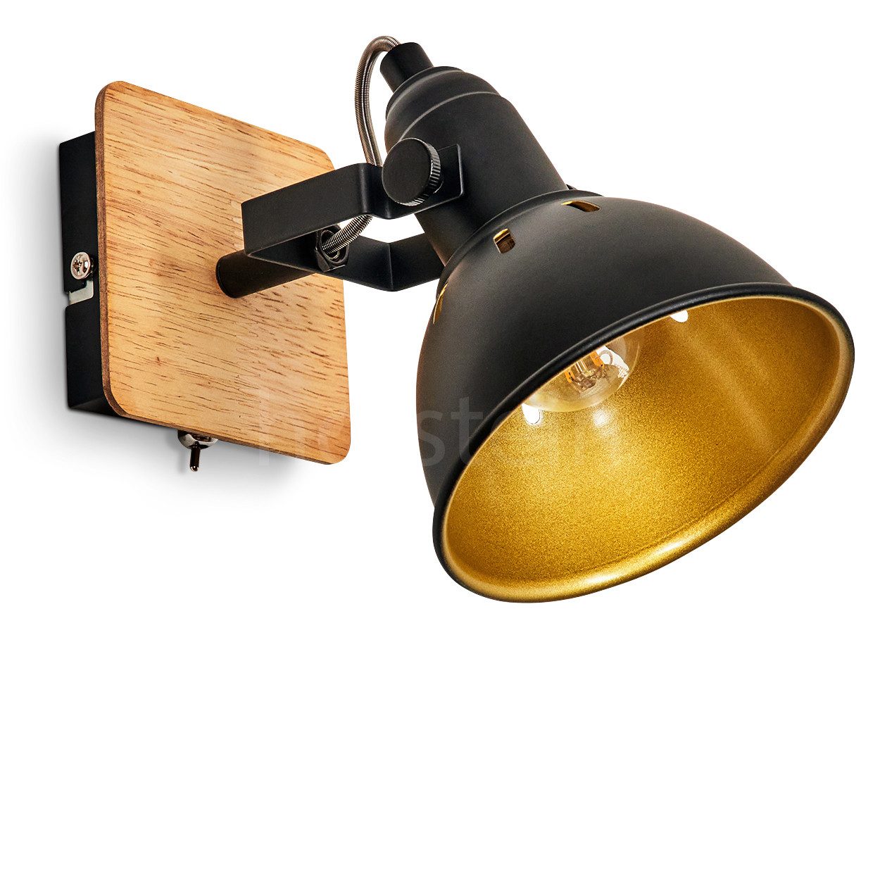 hofstein Wandleuchte »Arazane« Wandlampe aus Metall/Holz günstig online kaufen