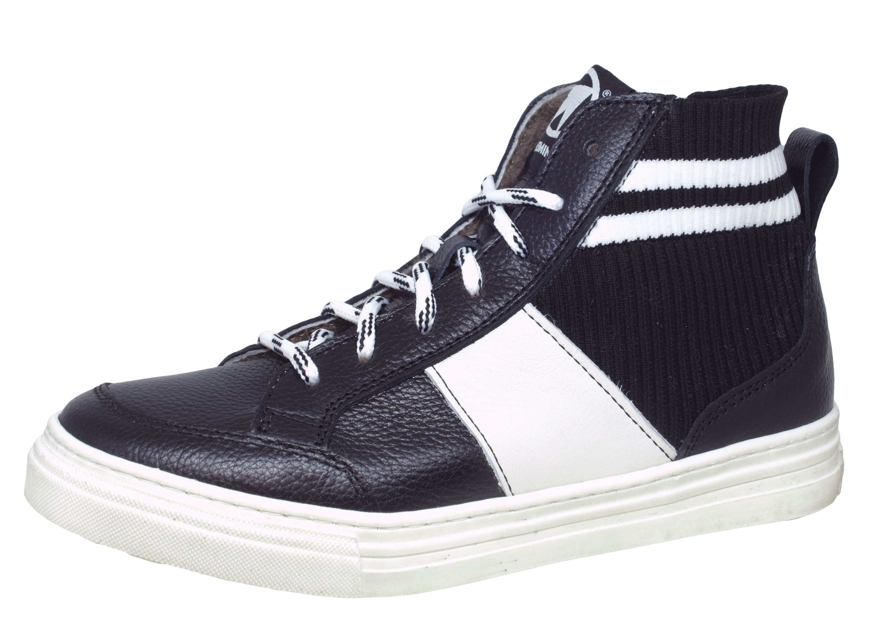 Momino Momino 3805 Sneaker Halbschuhe Leder Lammfell Schwarz Sneaker