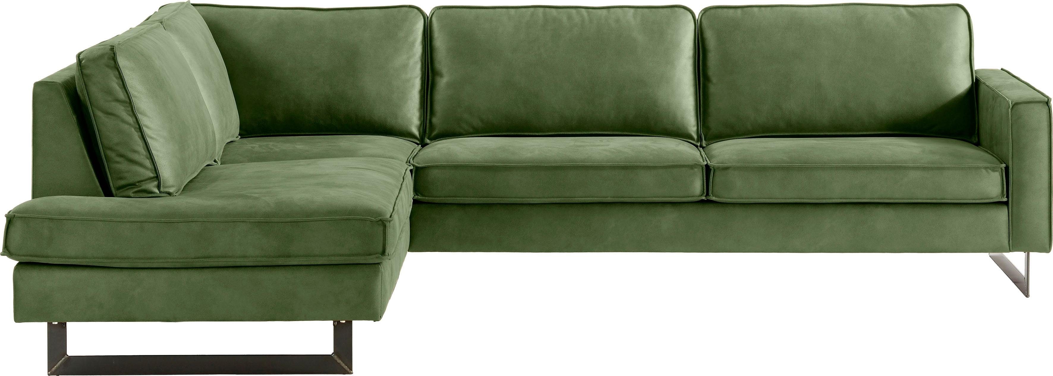 Home affaire Ecksofa "Pinto, 290 cm, Cord, Chenille, Lederoptik, Ottomane l günstig online kaufen