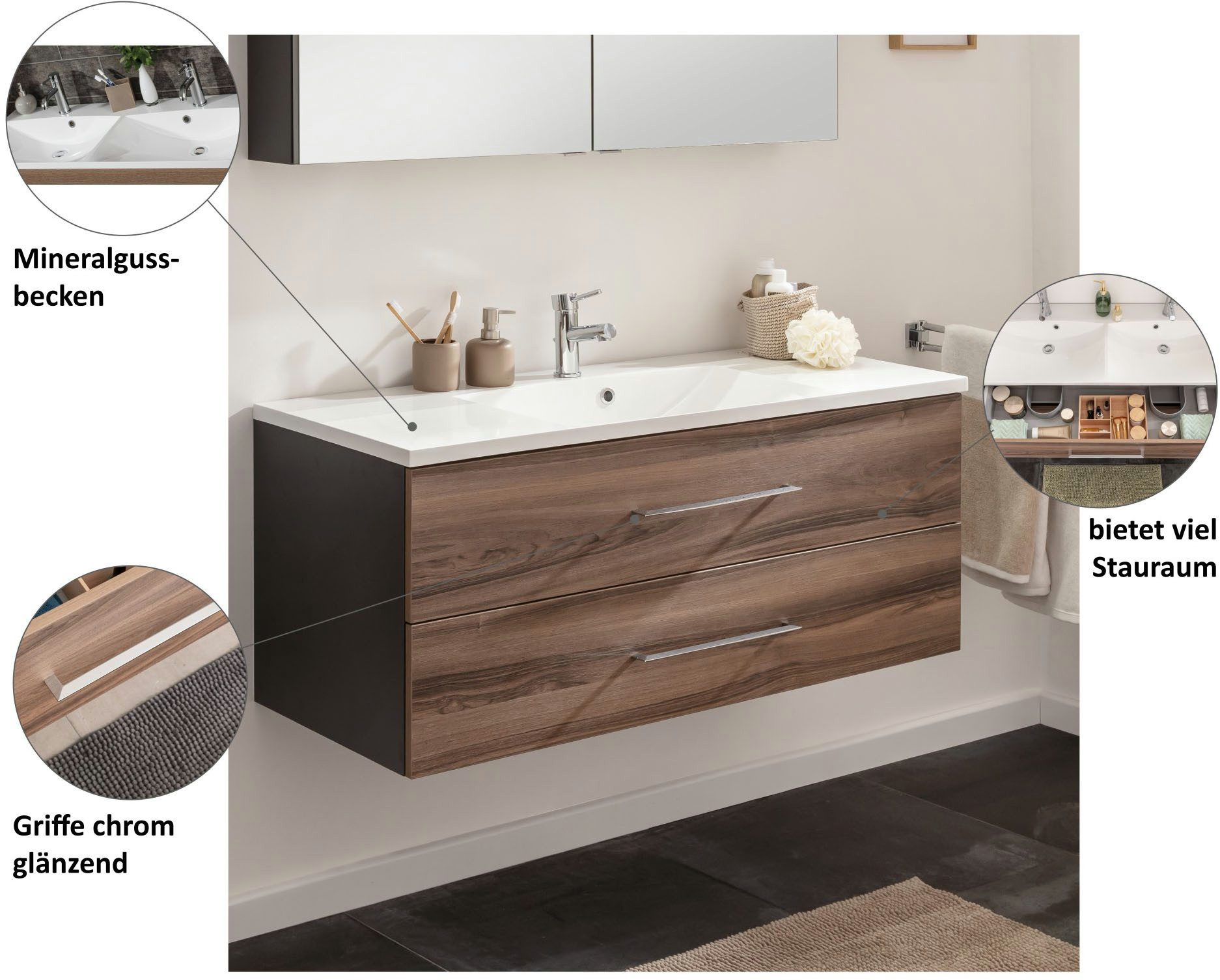 welltime Badmöbel-Set Lacona