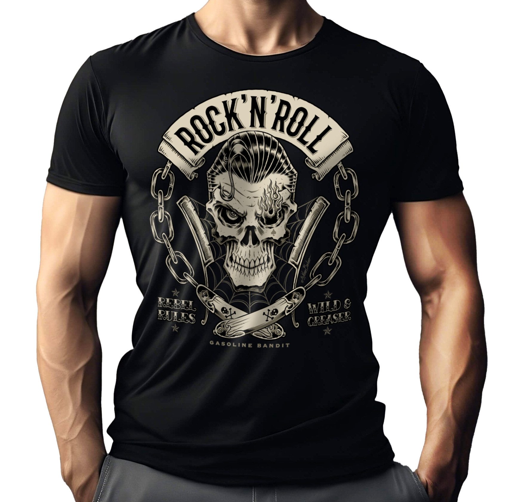 GASOLINE BANDIT® T-Shirt für Rockabilly Fans: günstig online kaufen