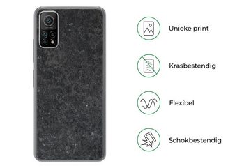 MuchoWow Handyhülle Beton - Grau - Textur - Retro - Industriell, Phone Case, Handyhülle Xiaomi Mi 10T, Silikon, Schutzhülle
