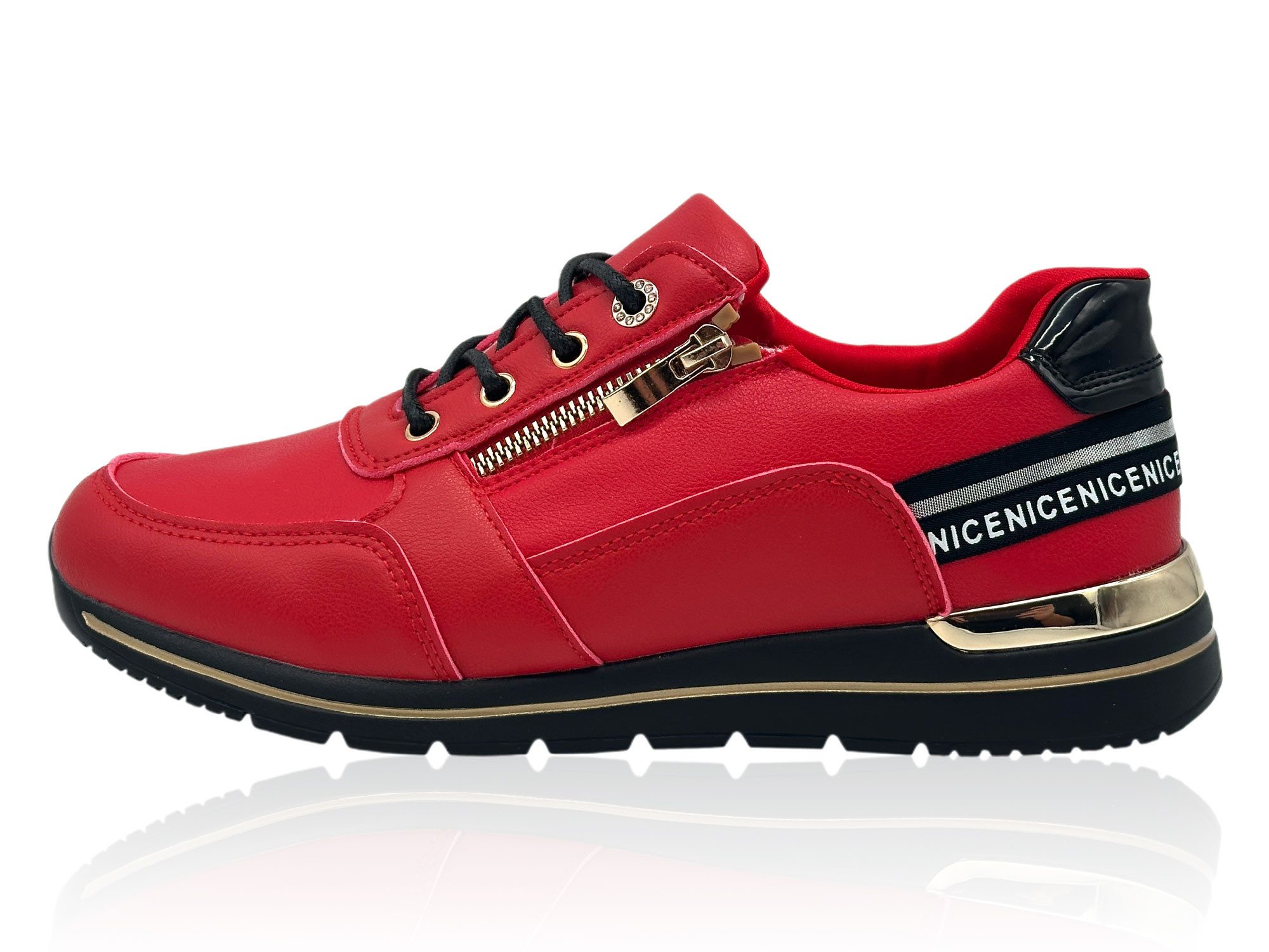Nowaland Damen Freizeitschuhe Leichter Plateau-Schuh Sneaker Leicht, Pflegeleicht, Komfortabel