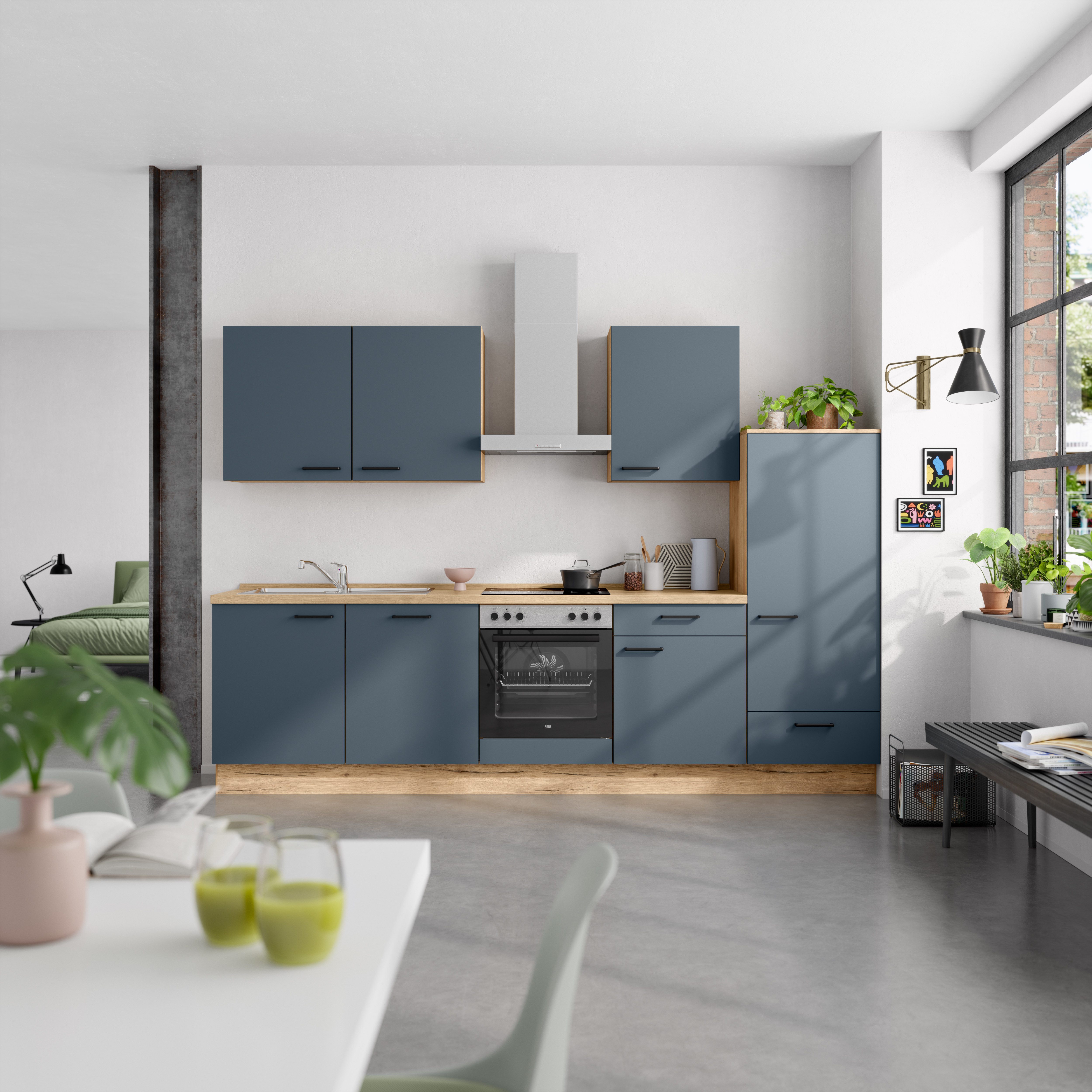 nobilia® Küchenzeile "Easytouch I", NEU: individuell anpassbar mit gratis Profi-Beratung, vormontiert, Breite 300 cm, Ausrichtung wählbar, wahlw. mit E-Geräten