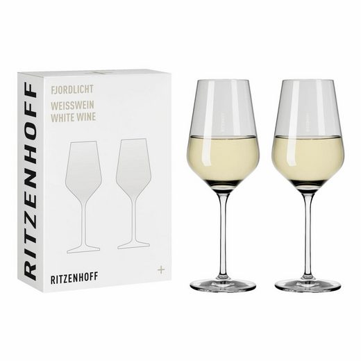 Ritzenhoff Weißweinglas »Fjordlicht Weißwein 2er-Set 002«, Kristallglas, Made in Germany
