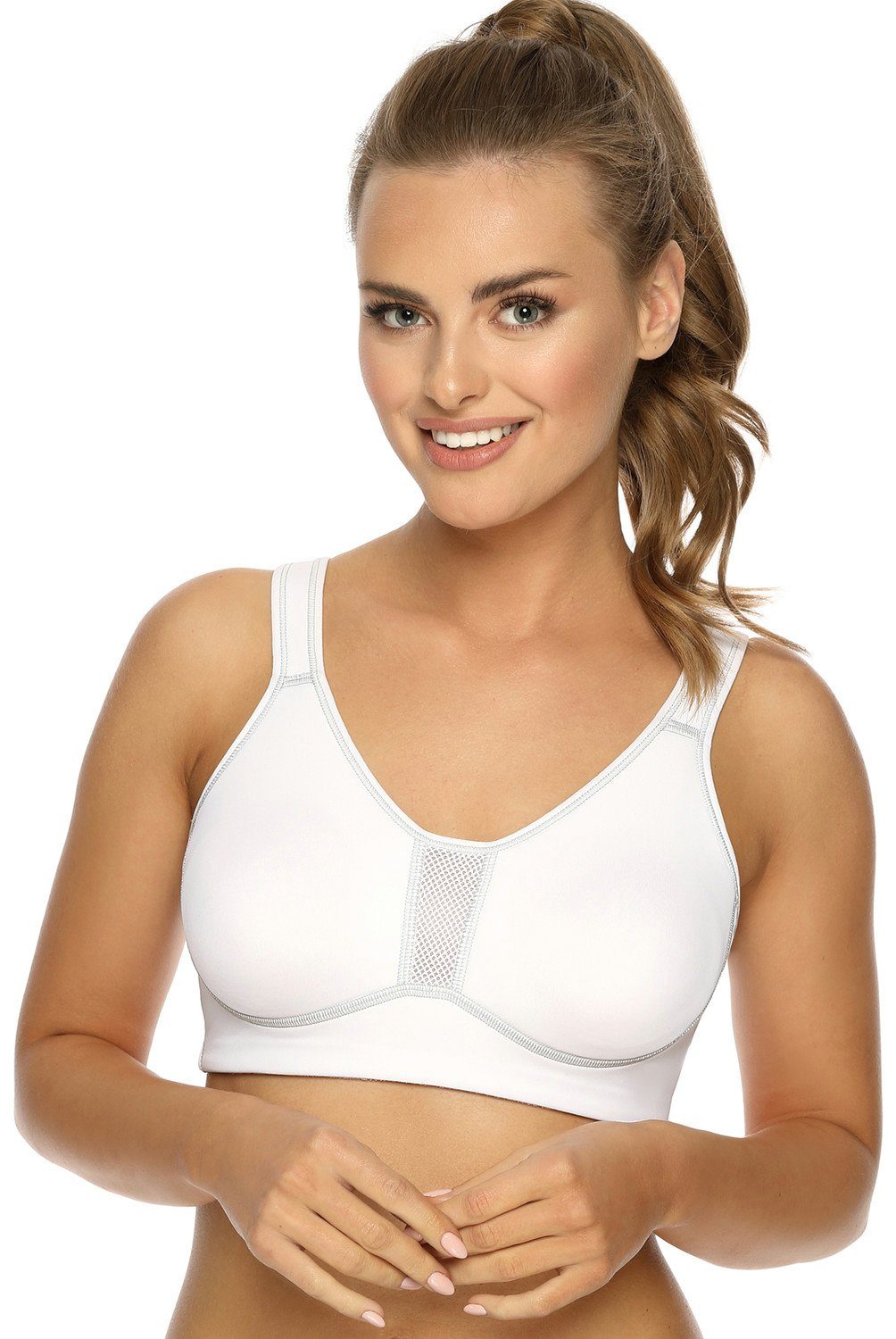 Viania Sport-BH 101470 (1-tlg) atmungsaktiv starker Halt High Function Weiß günstig online kaufen