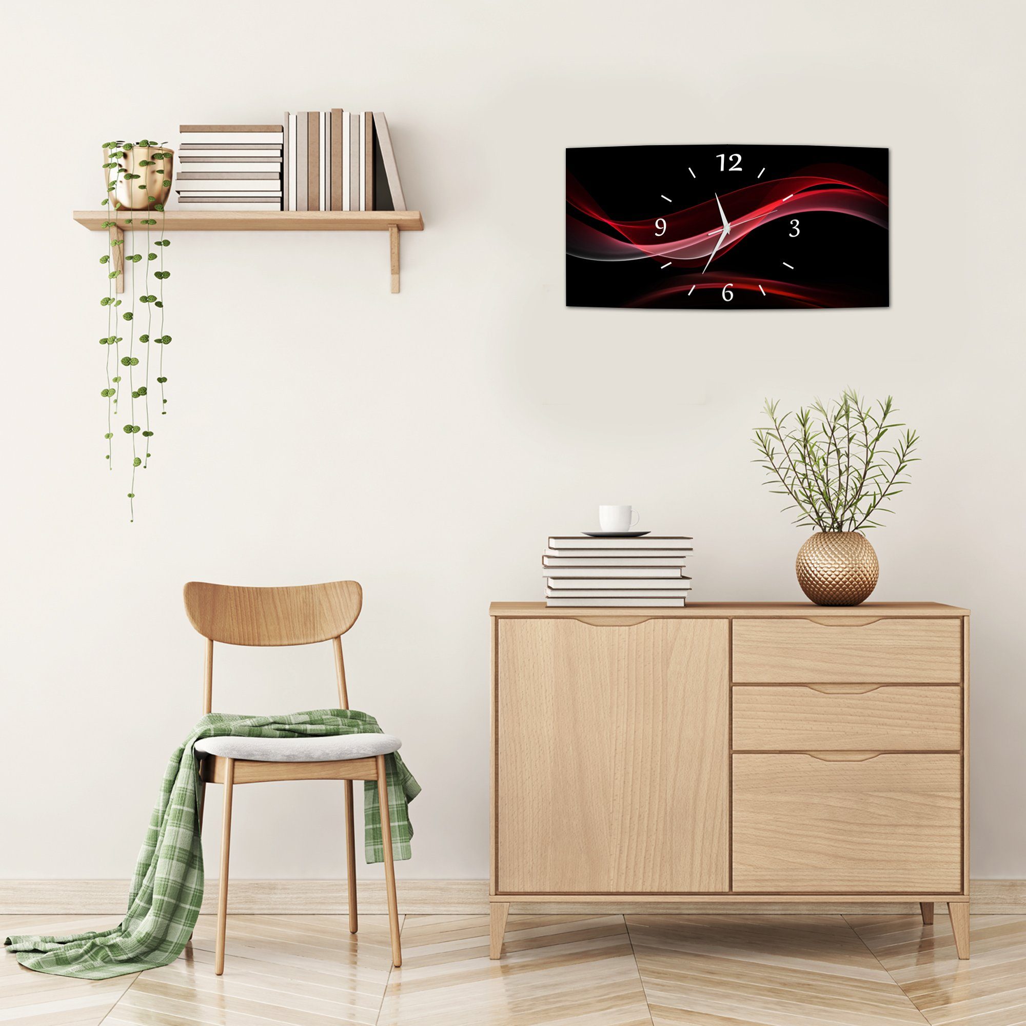 Bilder-Manufaktur Wanduhr BM-9597-1 (BM, Funkuhr oder Quarzuhr, kein Ticken, lautlos, geräuschlos, gross)