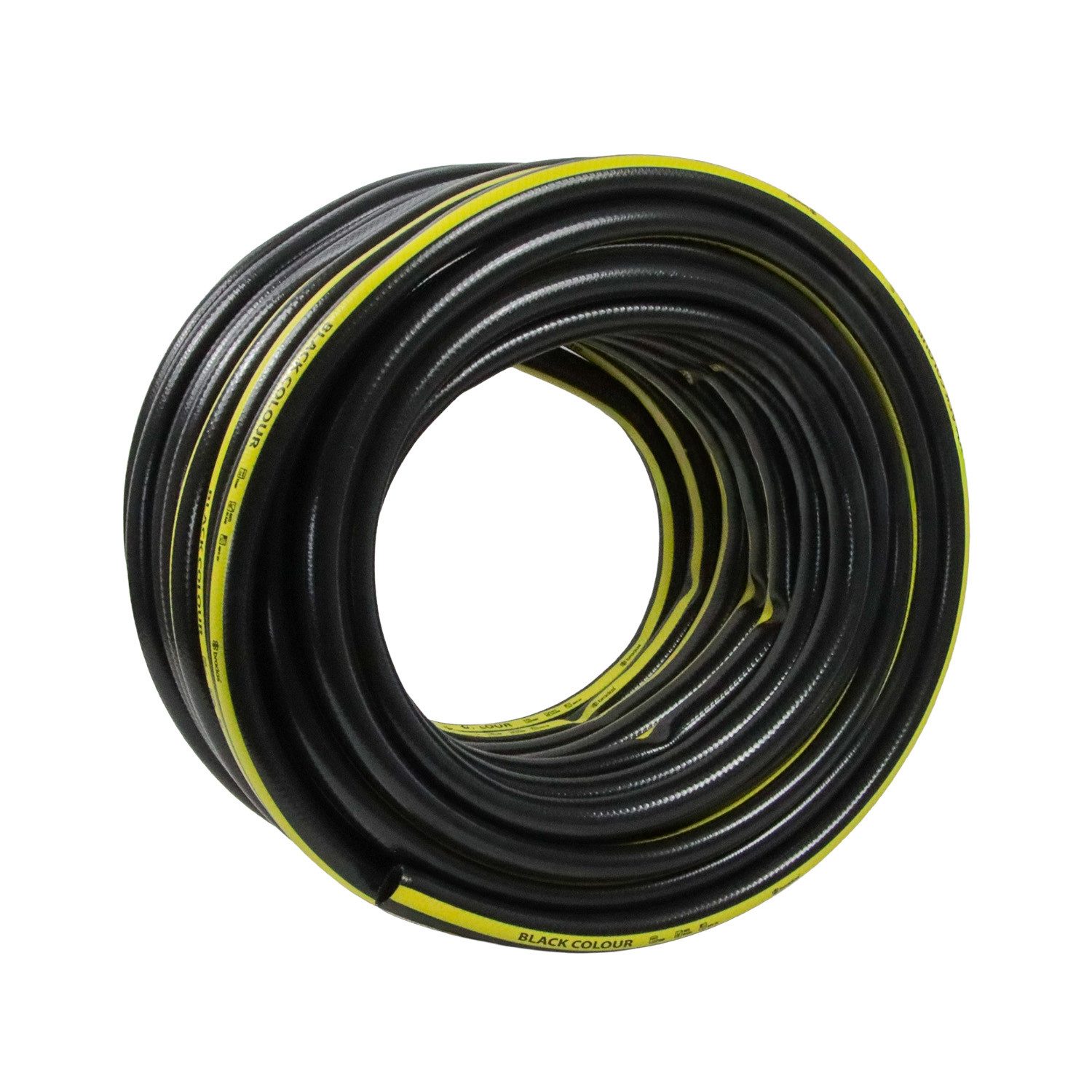 Bradas Gartenschlauch Gartenschlauch Schwarz 1 Zoll 50 m 3-lagig verstärkt knickfest