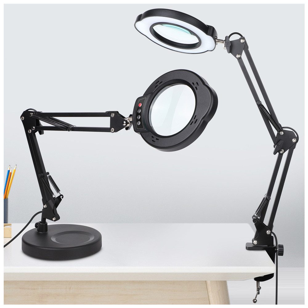 QUBEBU LED Klemmtischleuchte 10X Lupe mit Licht und Ständer, LED 2 in 1 Lup günstig online kaufen