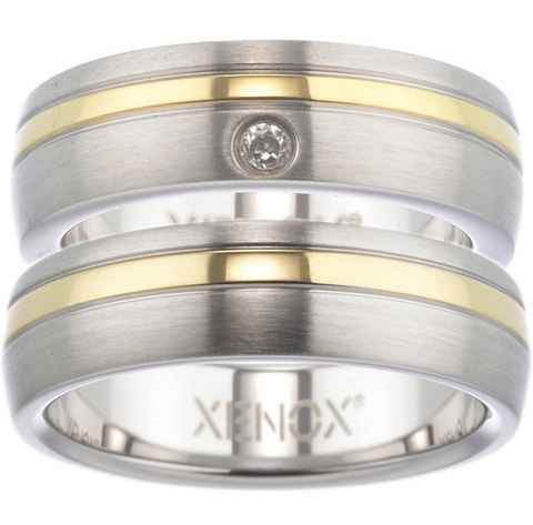 XENOX Partnerring Geschenk "LIEBE" Xenox & Friends, X1681, X1682, wahlweise mit oder ohne Zirkonia
